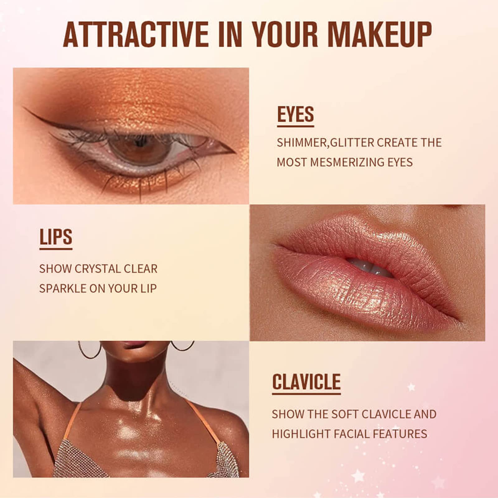 MEICOLY Light Liquid Highlighter,Long Lasting Liquid Luminizer Shimmer Stick,Waterproof Smooth Highlight Face Illuminator,Silky Natural Glow Makeup Sparkly Highlighters for Face,03 Enchant