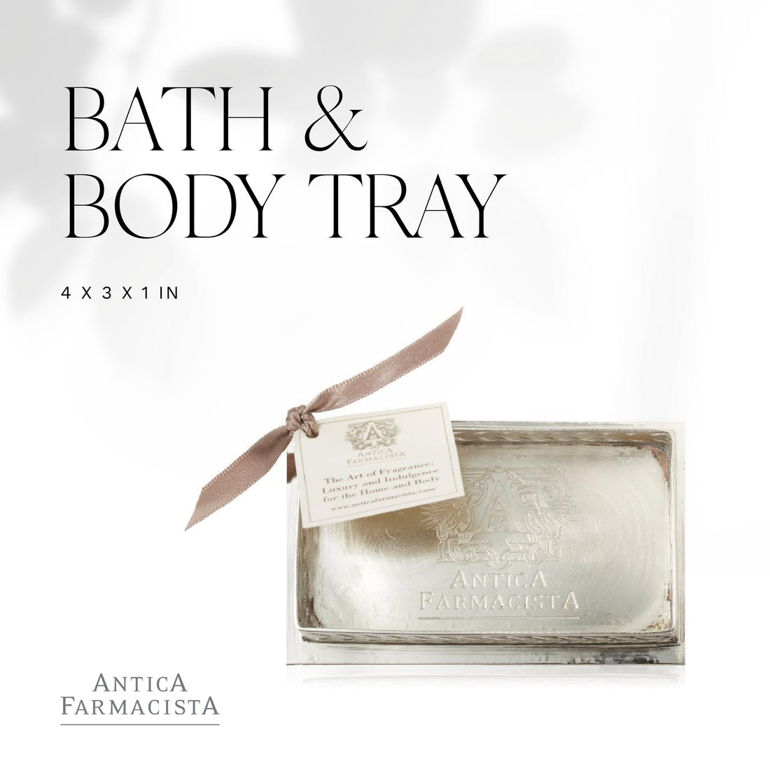 Antica Farmacista Nickel Decorative Tray For Hand Wash & Body Moisturizer