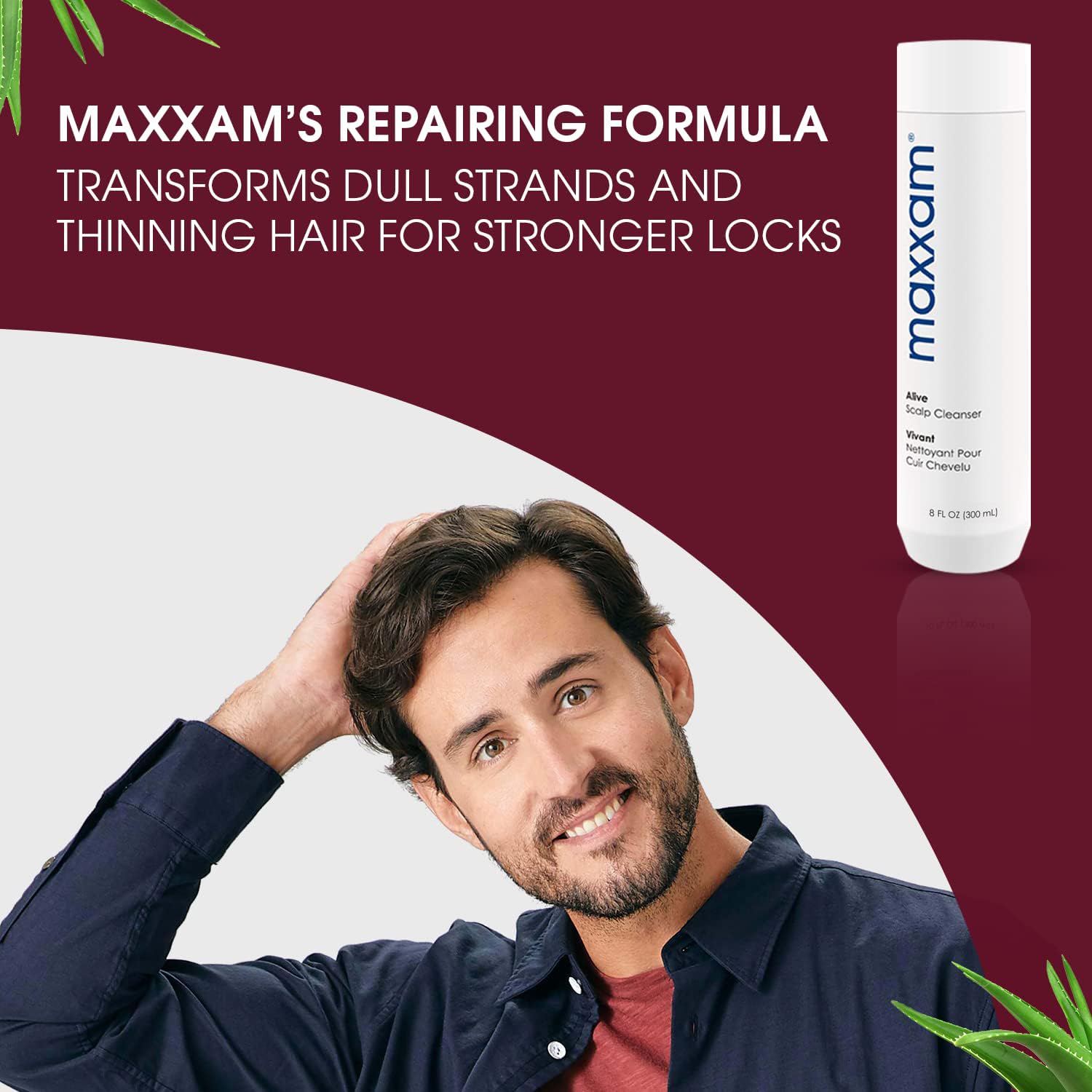 Maxxam Alive Cleansing Shampoo for Hair Growth and Scalp Care, Fermented Rice Shampoo for Clean and Youthful Hair