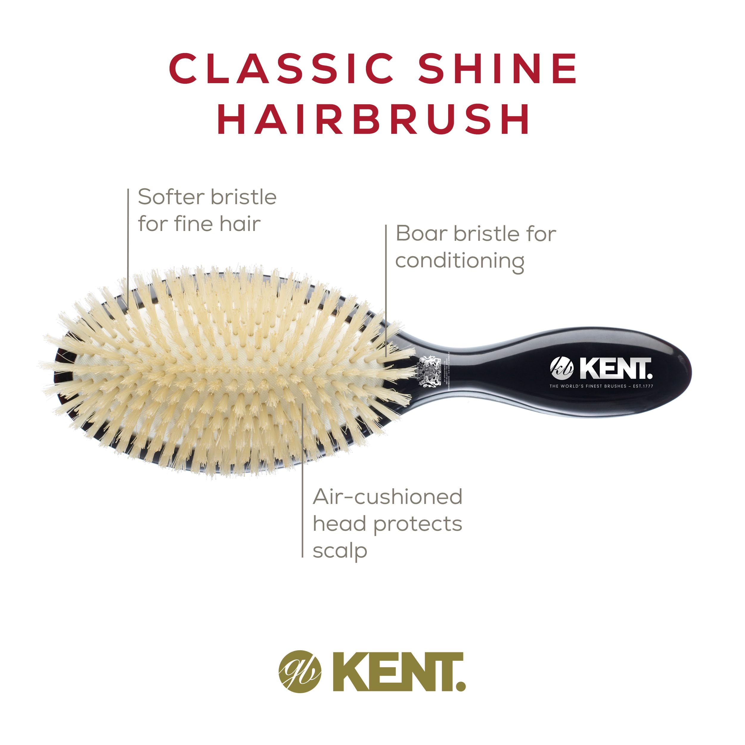 Kent CSGS Ruby Pure Soft White Natural Bristle Small Dressing & Styling Premium Brush