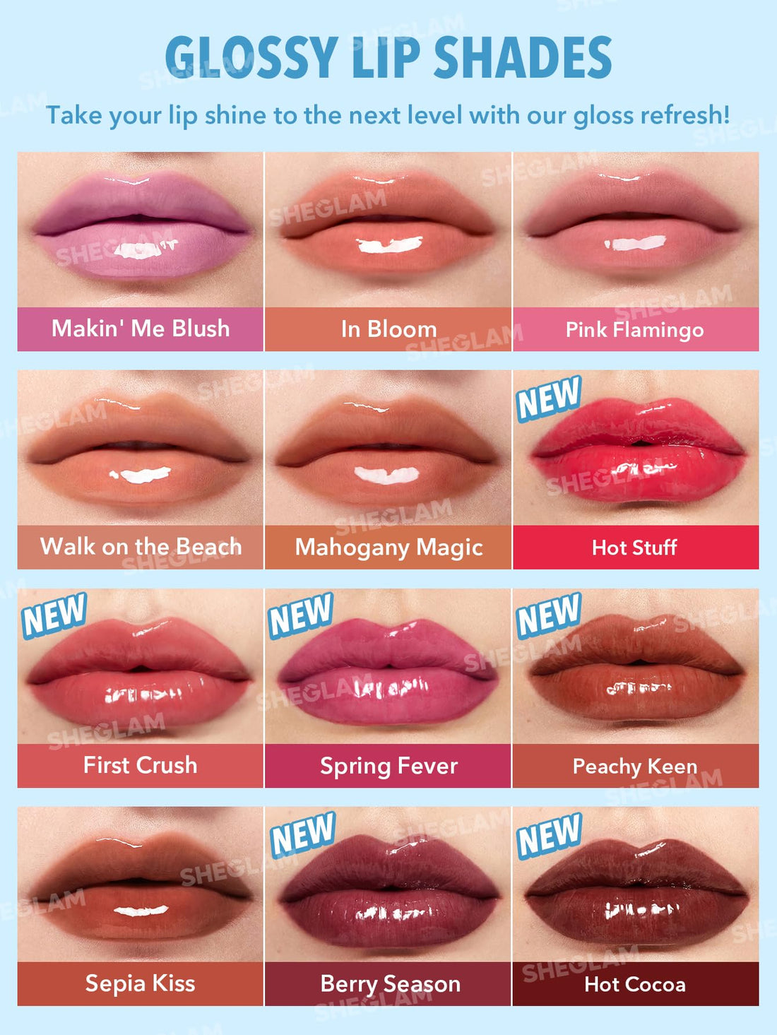 SHEGLAM PoutPerfect Moisturizing Solid Lip Gloss Non Sticky Lipstick with Coconut Oil - Makin' Me Blush
