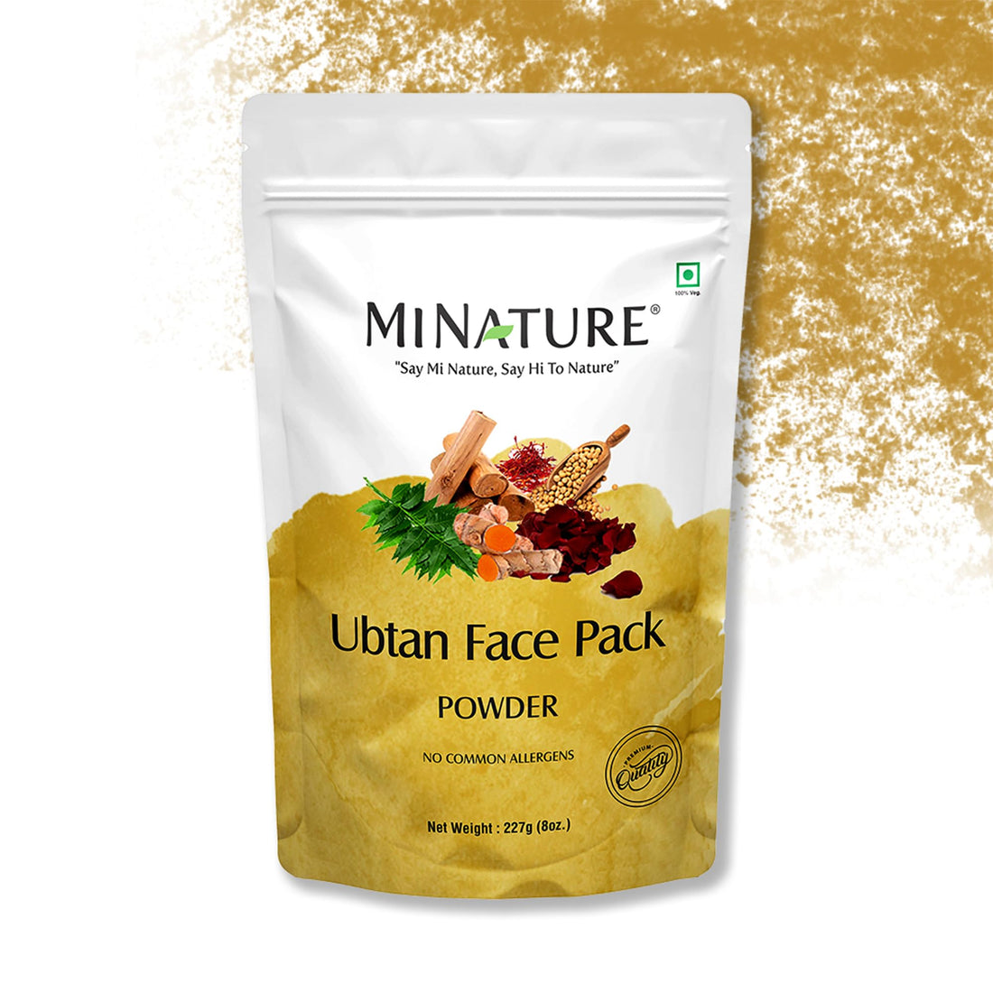 minature Ubtan Face and Body Pack | Turmeric, Barley, Chickpeas, Neem, sandalwood, Mogra flower, Saffron and Rose Petal | Remove Acne | Pure & Natural Traditional skincare |1 Stop Solution |227g