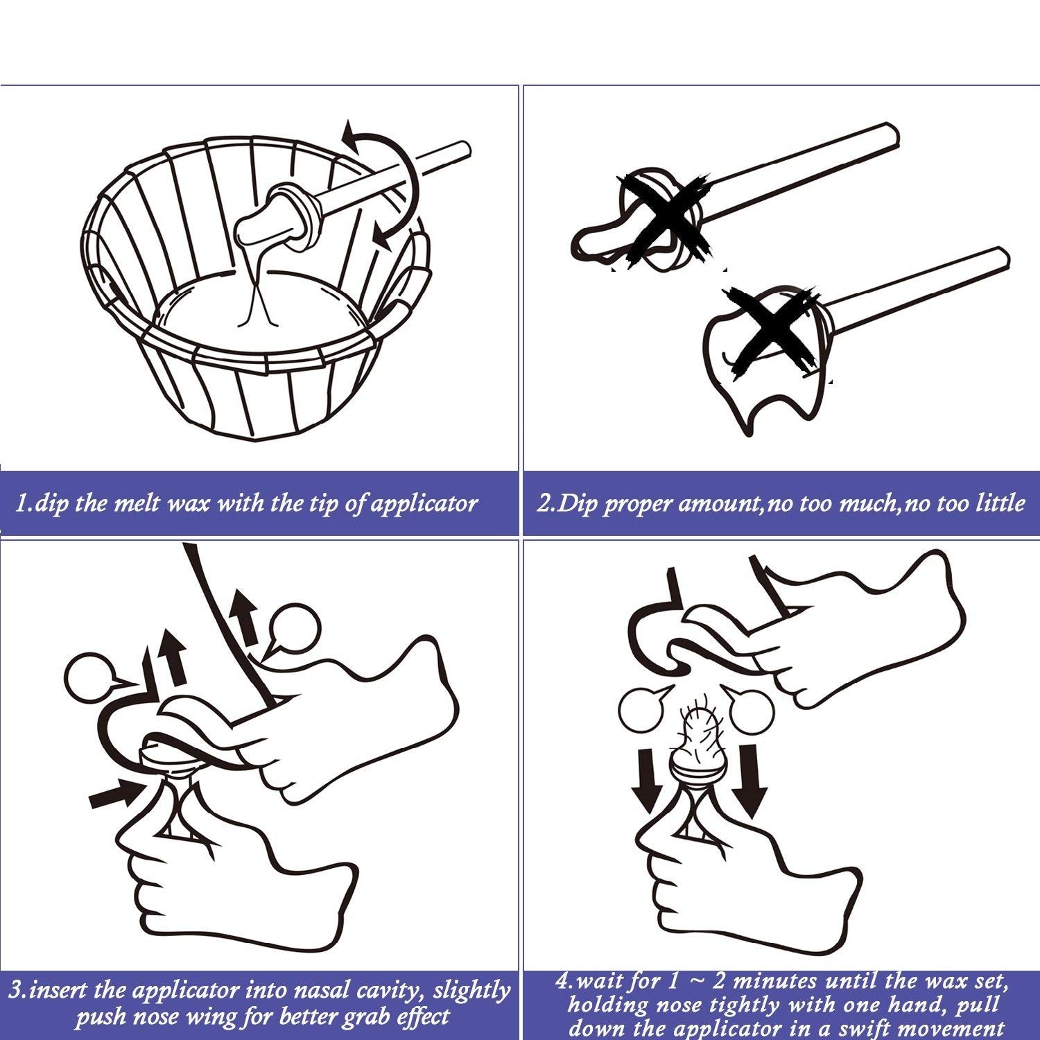 Nose Wax Kit for Men and Women, Nose Hair Removal Wax for Charmonic (50 grams / 10 times usage count)