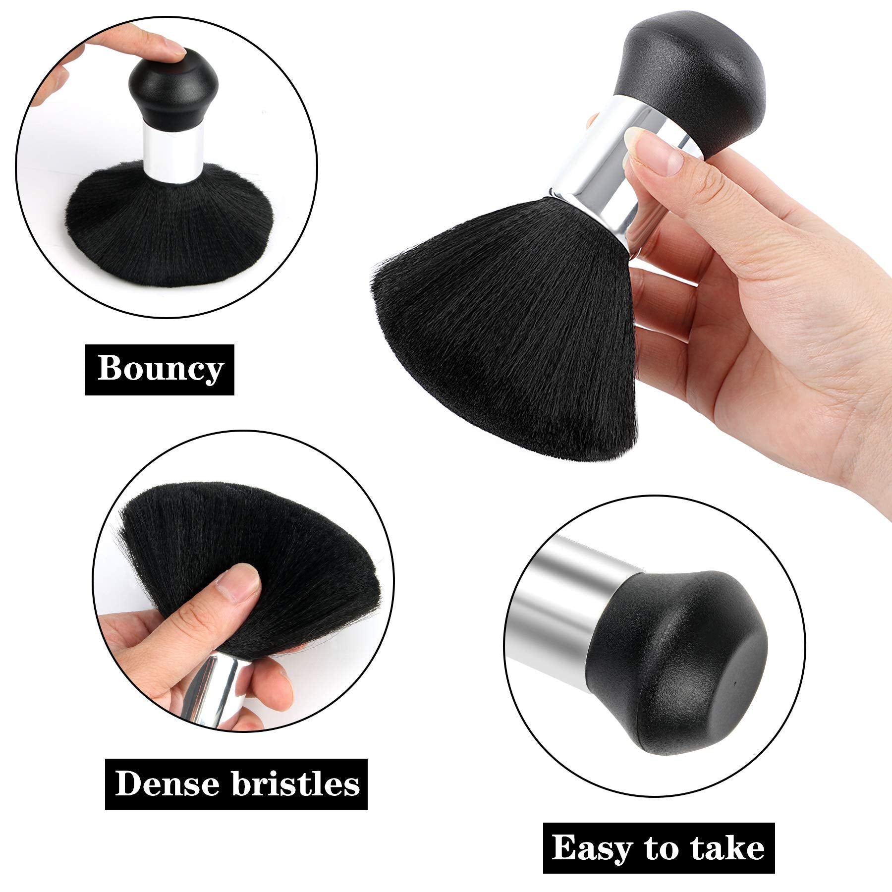 Professional Hair Cutting Cape with Neck Duster Brush, Salon Barber Cape, Hair Cutting Accessories (Solid color)