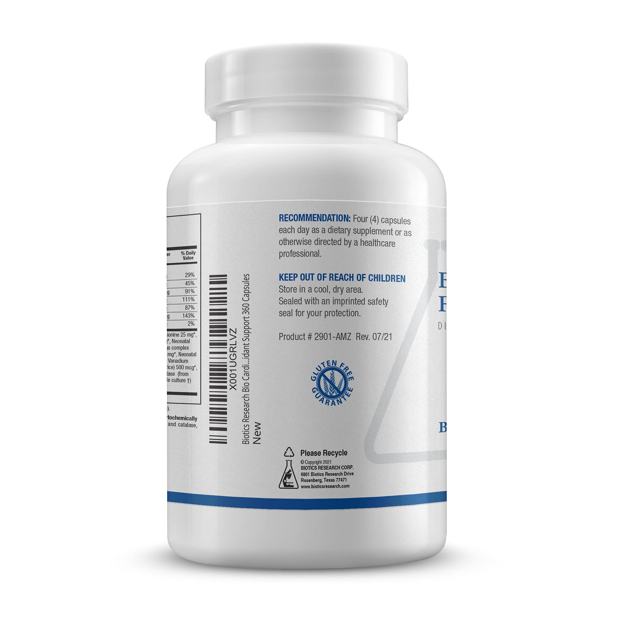 Biotics Research Bio Cardiozyme Forte Healthy Heart Multivitamin. Broad Spectrum Formulation Designed to Support Cardiovascular Health and Function. Powerful antioxidant Support 360 Capsules