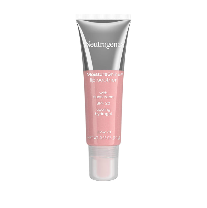 Neutrogena MoistureShine Lip Soother Gloss with SPF 20 Sun Protection, High Gloss Tinted Lip Moisturizer with Hydrating Glycerin and Soothing Cucumber for Dry Lips, Glow 70, .35 oz