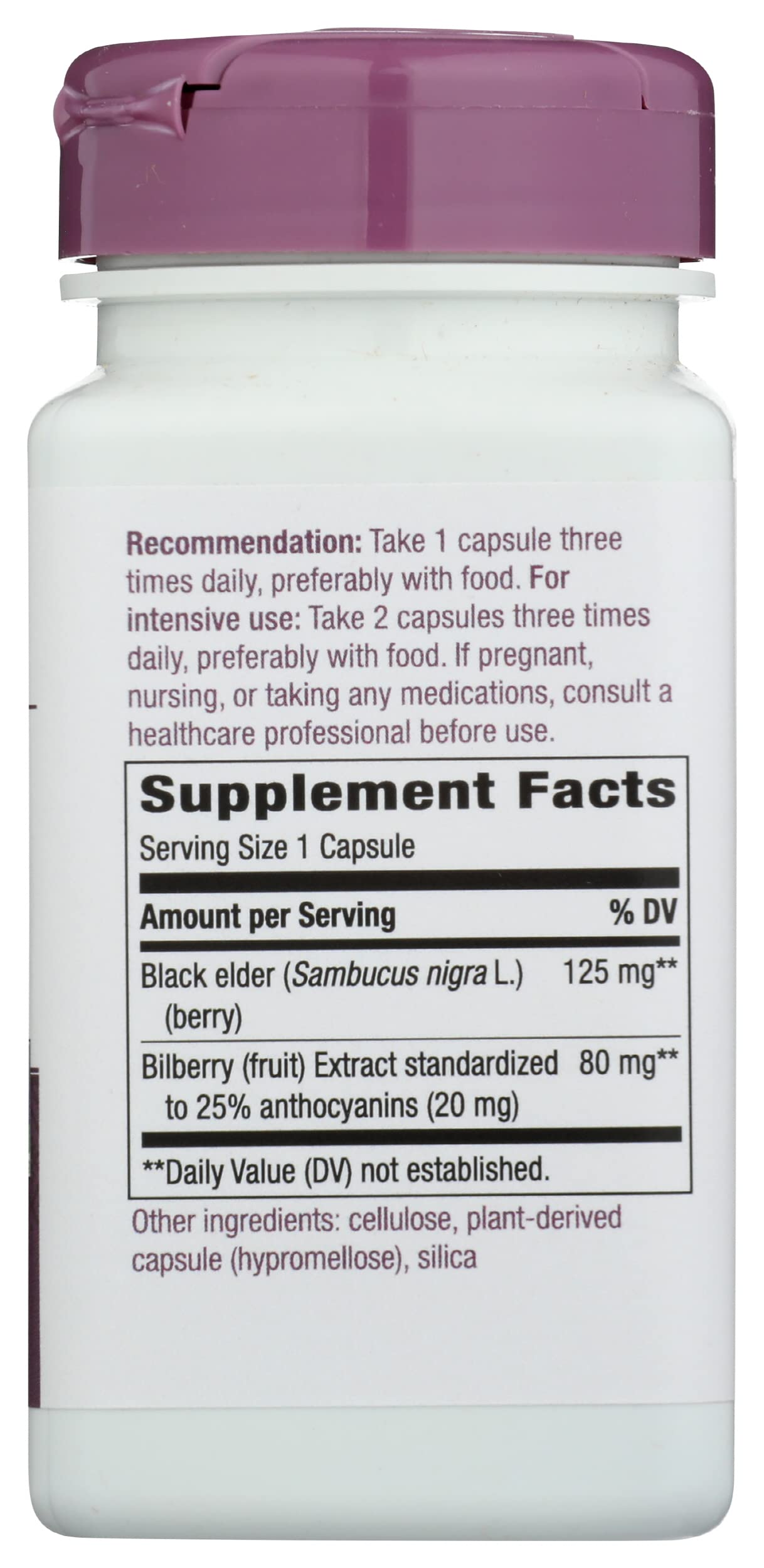 Natures Way Premium Extract Bilberry Standardized, Cruelty Free, Environmentally Friendly, 90 Vegan Capsules (Pack of 1)