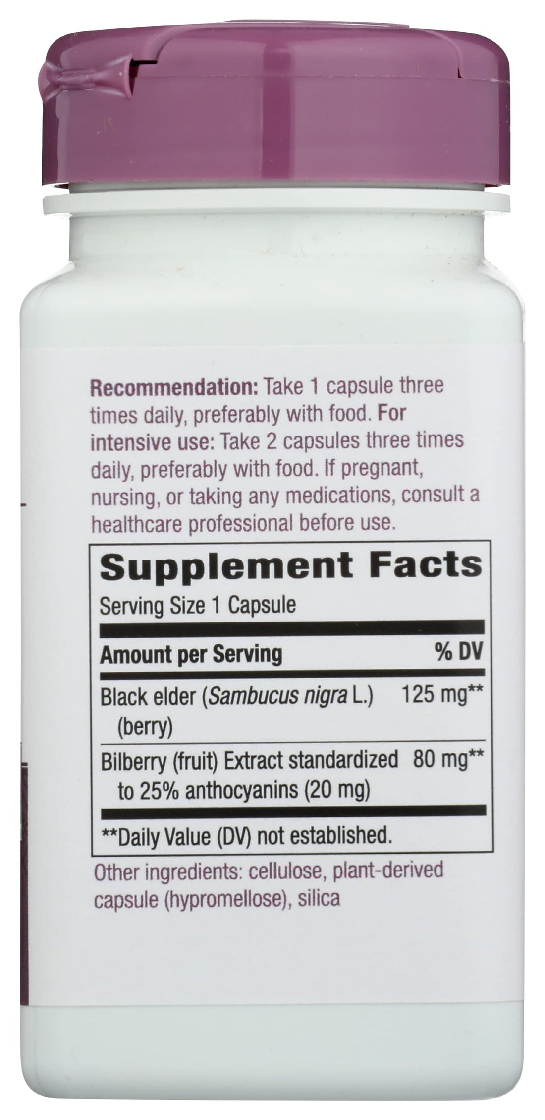 Natures Way Premium Extract Bilberry Standardized, Cruelty Free, Environmentally Friendly, 90 Vegan Capsules (Pack of 1)