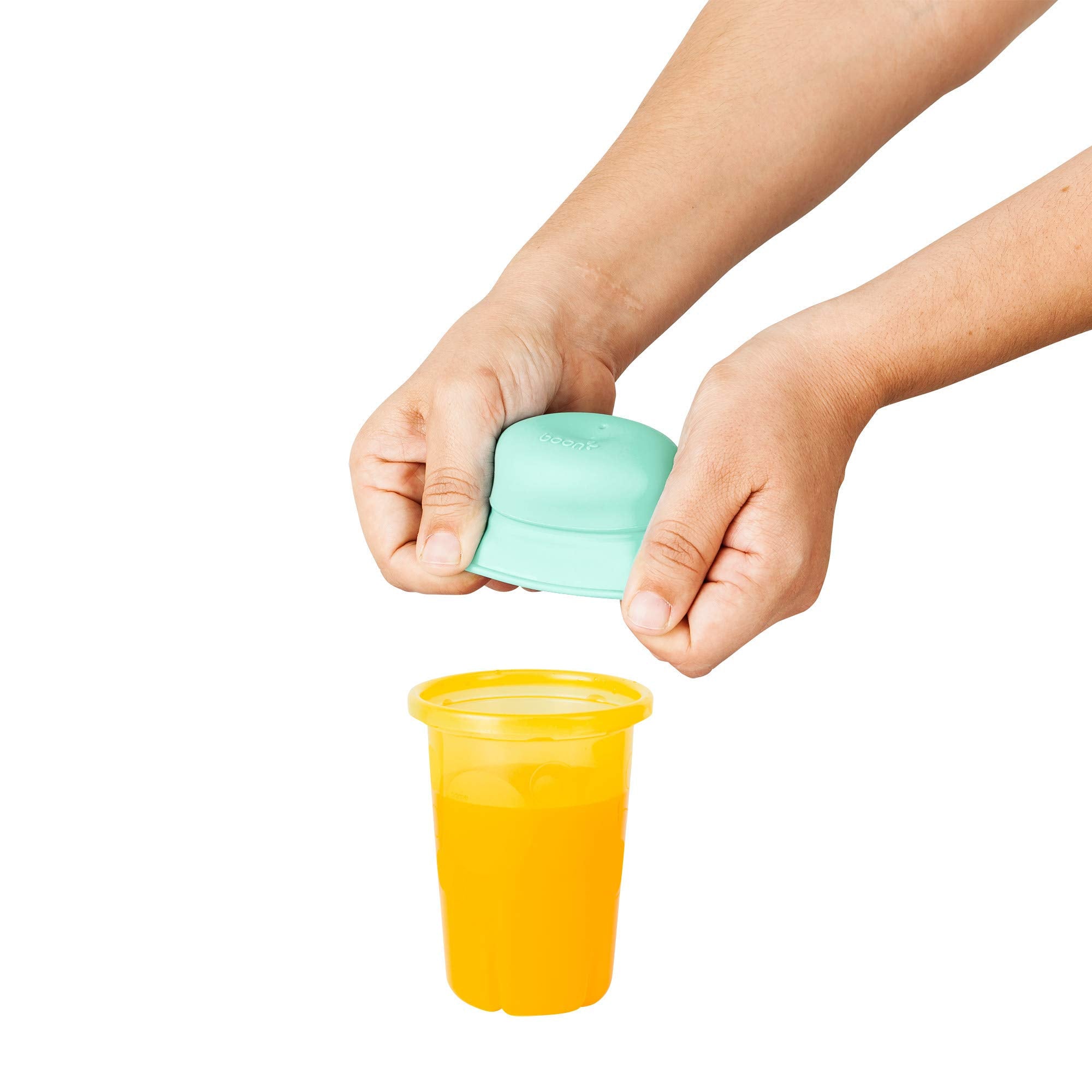 Boon Snug Silicone Sippy Cup Lids and Straws - Includes 3 Lids and 3 Straws - Convert Any Kids Cups or Toddler Cups into Straw Sippy Cups - Toddler Feeding Supplies and Travel Essentials - Green