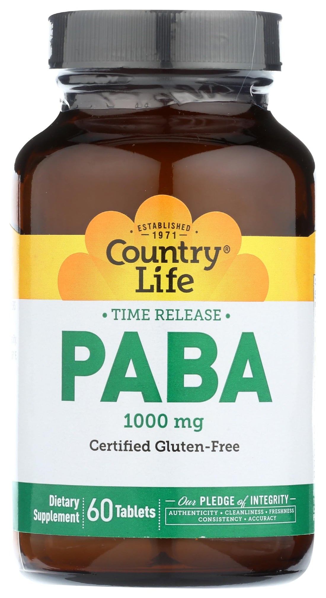 Country Life, Paba 1000Mg, 60 Count