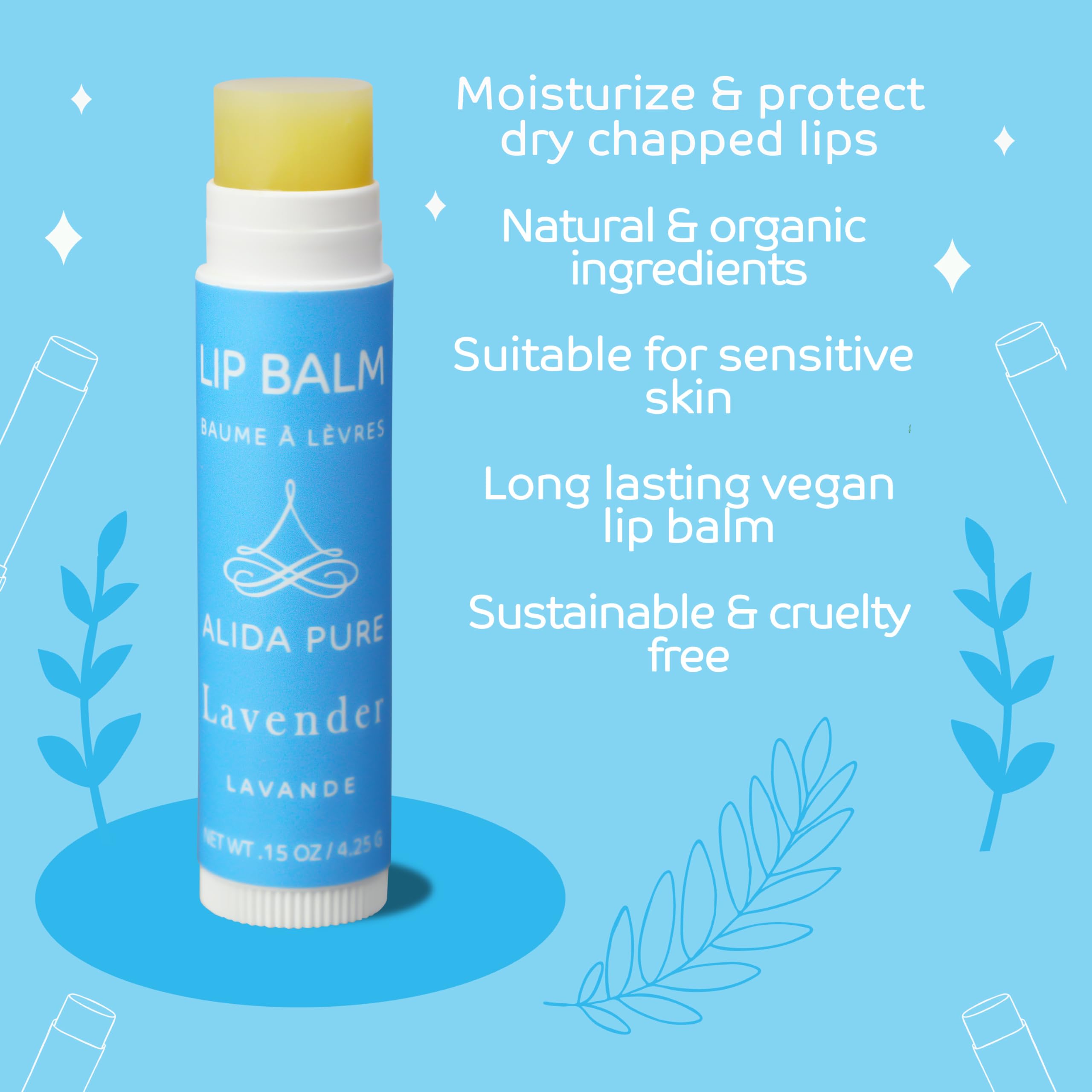 Vegan Lip Balm (LAVENDER)