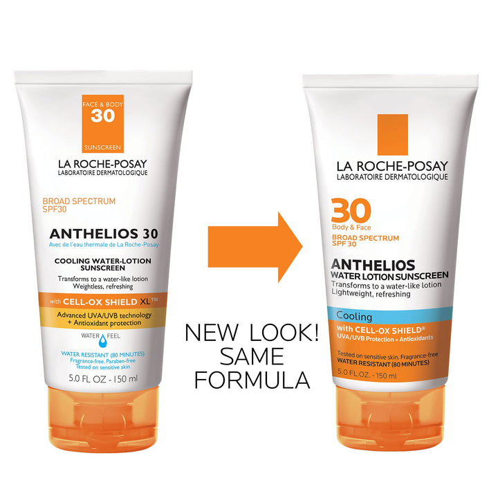 La Roche-Posay Anthelios Cooling Water-Lotion, Body and Face Sunscreen with Antioxidants, 5 Fl. Oz.