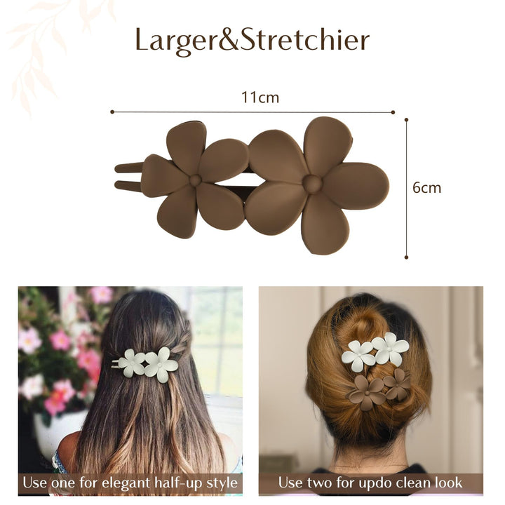 Yanibest 5 Pcs Flat Hair Clips - Stylish Lay Flat Claw Clips for All Hair Types,Multi-Styles Matte Non-slip Hair Clips for Women Girls Wedding Prom Party Hair Decorations