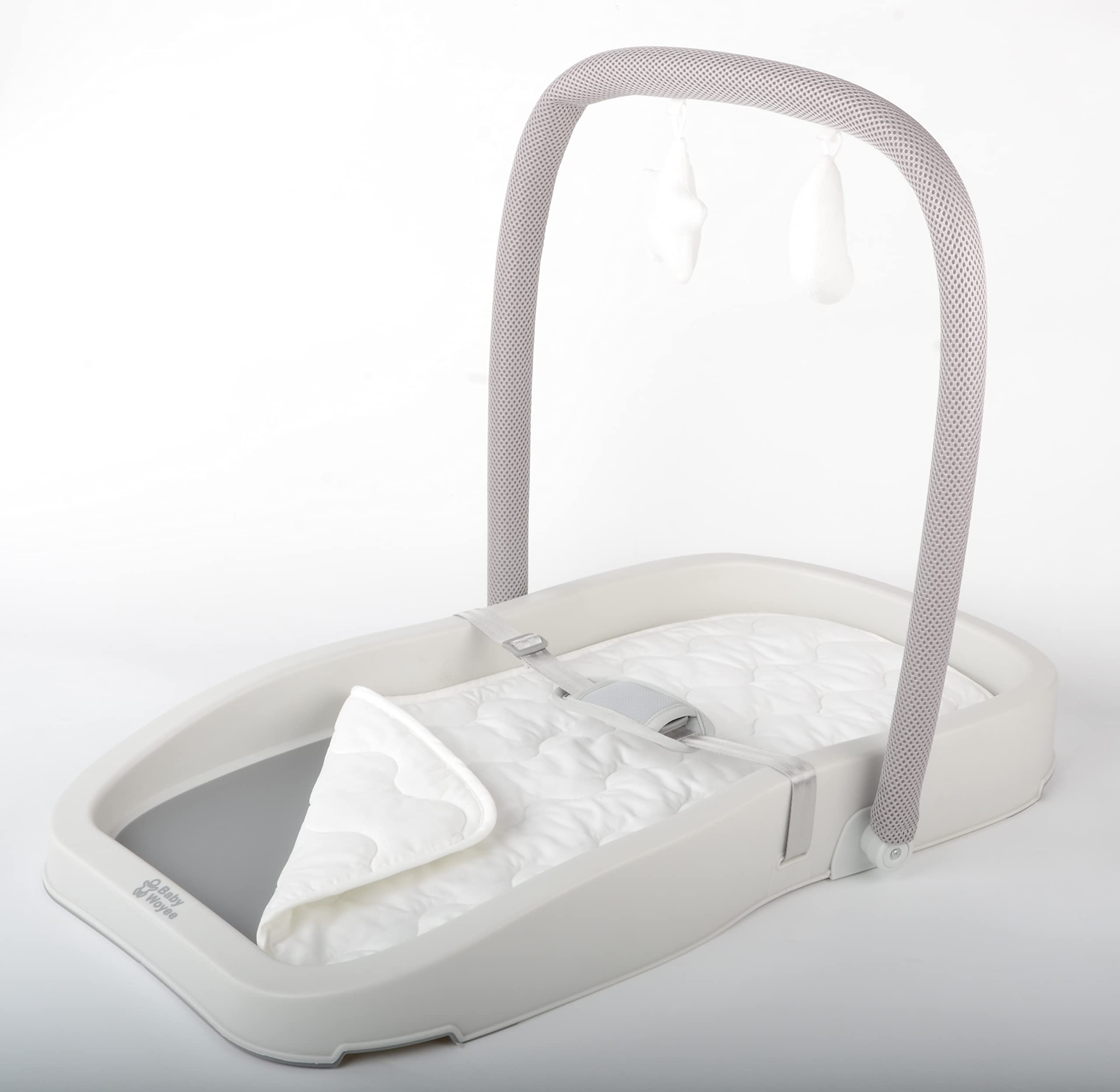 Baby Woyee Duraking Pro 4 in 1 Baby Changing pad Washable Portable Diaper Toy bar Changing Tray Non-Slip no Stain Waterproof Changing Table (Gray)