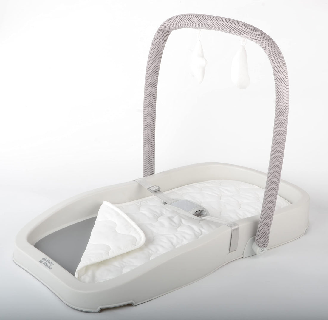 Baby Woyee Duraking Pro 4 in 1 Baby Changing pad Washable Portable Diaper Toy bar Changing Tray Non-Slip no Stain Waterproof Changing Table (Gray)