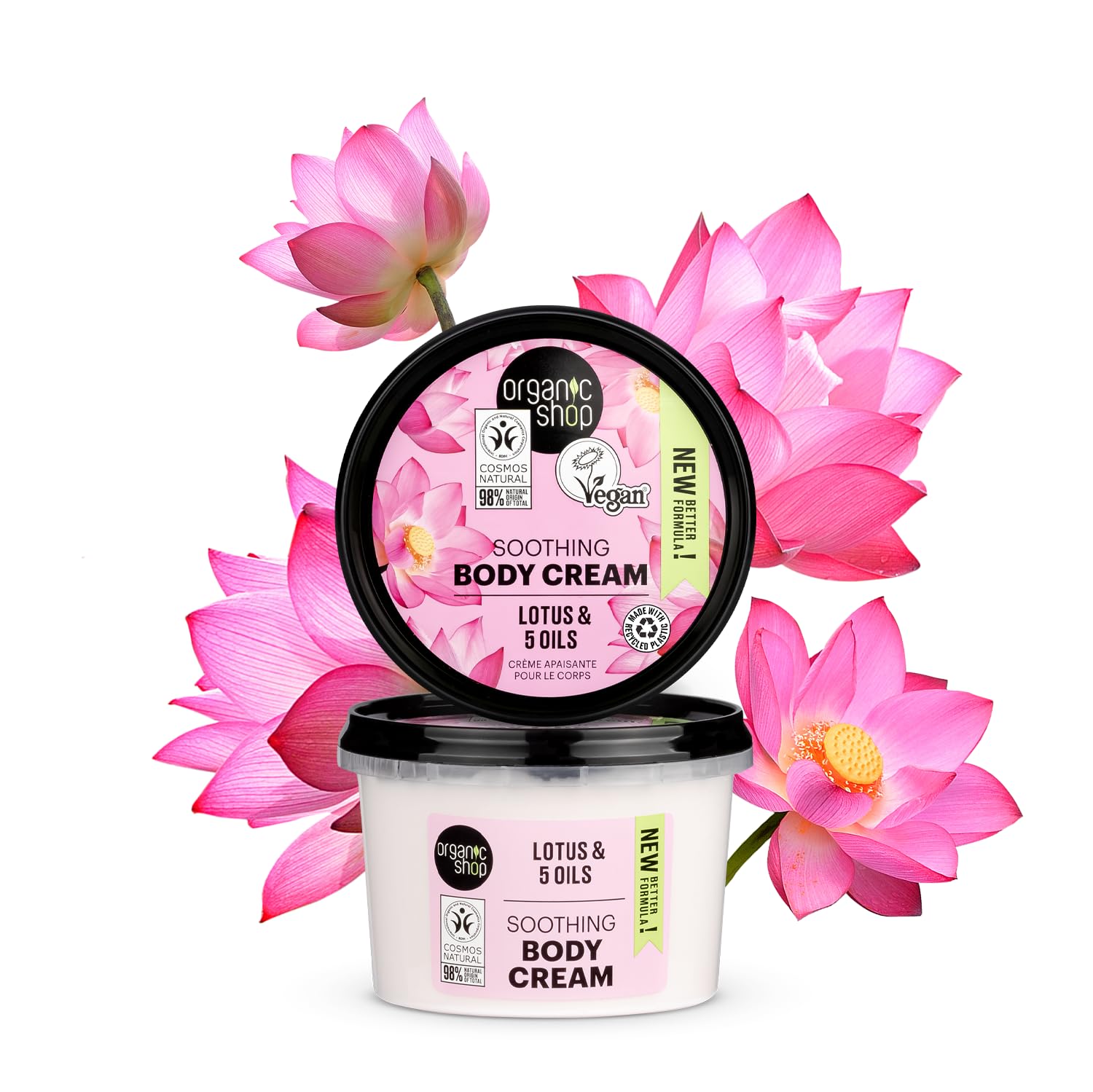 Organic Shop Body Cream Indian Lotus Organic Lotus & 5 Oils 250ml