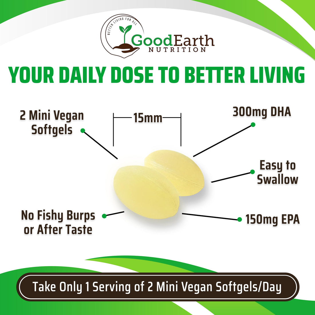 Vegan Omega 3 - Carrageenan Free Plant Based Algal DHA/EPA- 60 Veggie Softgels - Supports Brain, Heart, Joints & Prenatal Health - Essential Fatty Acids Supplements