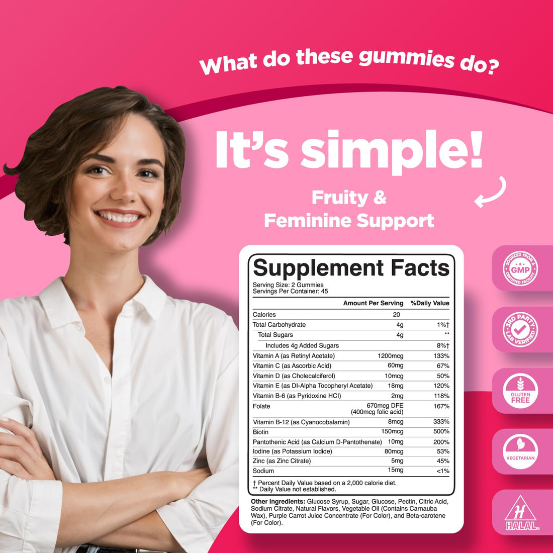 Womens Multivitamin Gummy Vitamins for Adults - Natural Multivitamin for Women Gummies and Natural Immune System Booster - Womens Gummies Adults Complete with Zinc