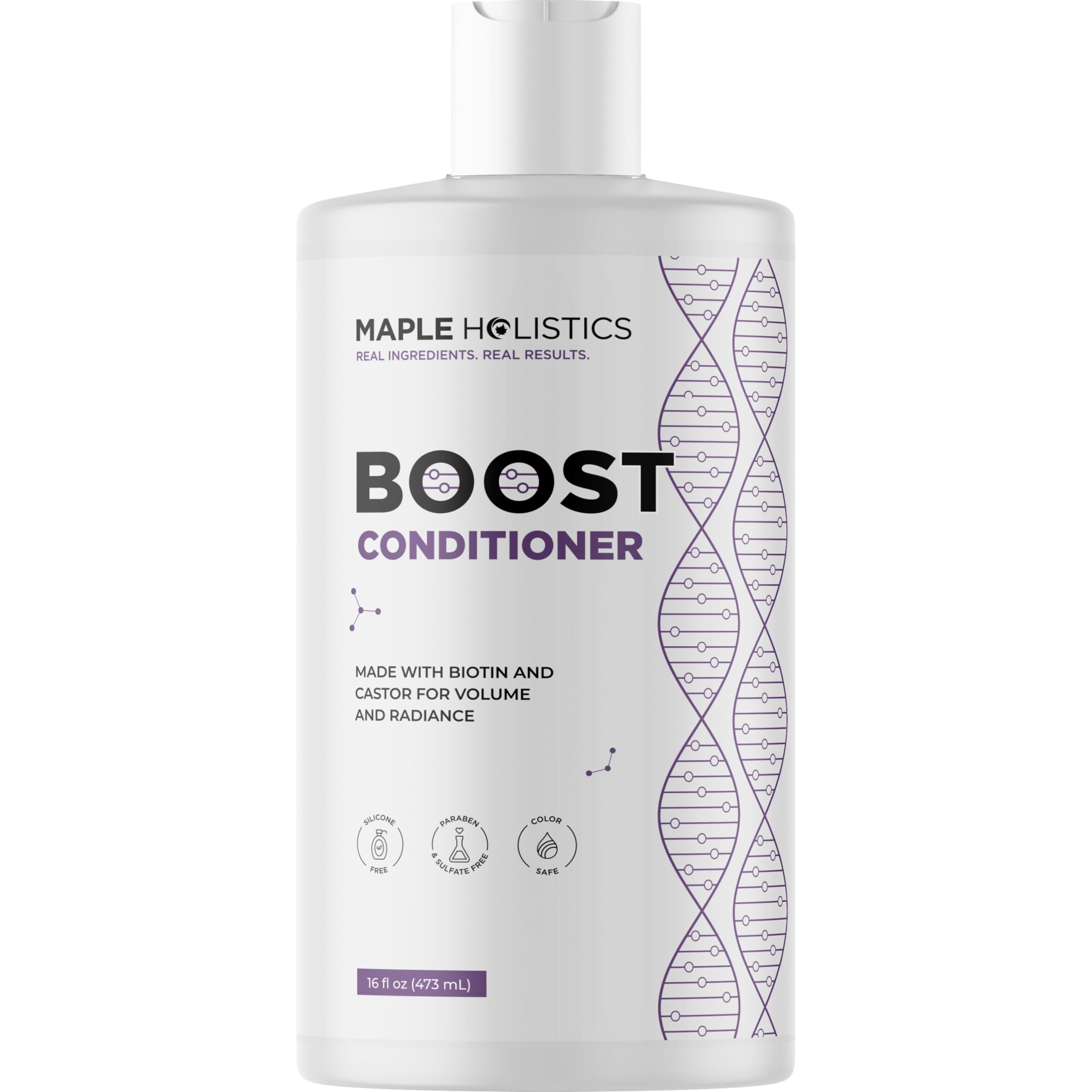 Boost Biotin Conditioner for Hair Growth - Sulfate Free Biotin and Collagen Conditioner for Women and Men with Moisturizing and Volumizing Castor and Rosemary Oil for Fine Weak & Dull Hair (16 Fl Oz)