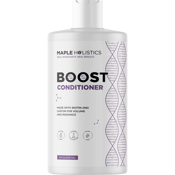 Boost Biotin Conditioner for Hair Growth - Sulfate Free Biotin and Collagen Conditioner for Women and Men with Moisturizing and Volumizing Castor and Rosemary Oil for Fine Weak & Dull Hair (16 Fl Oz)