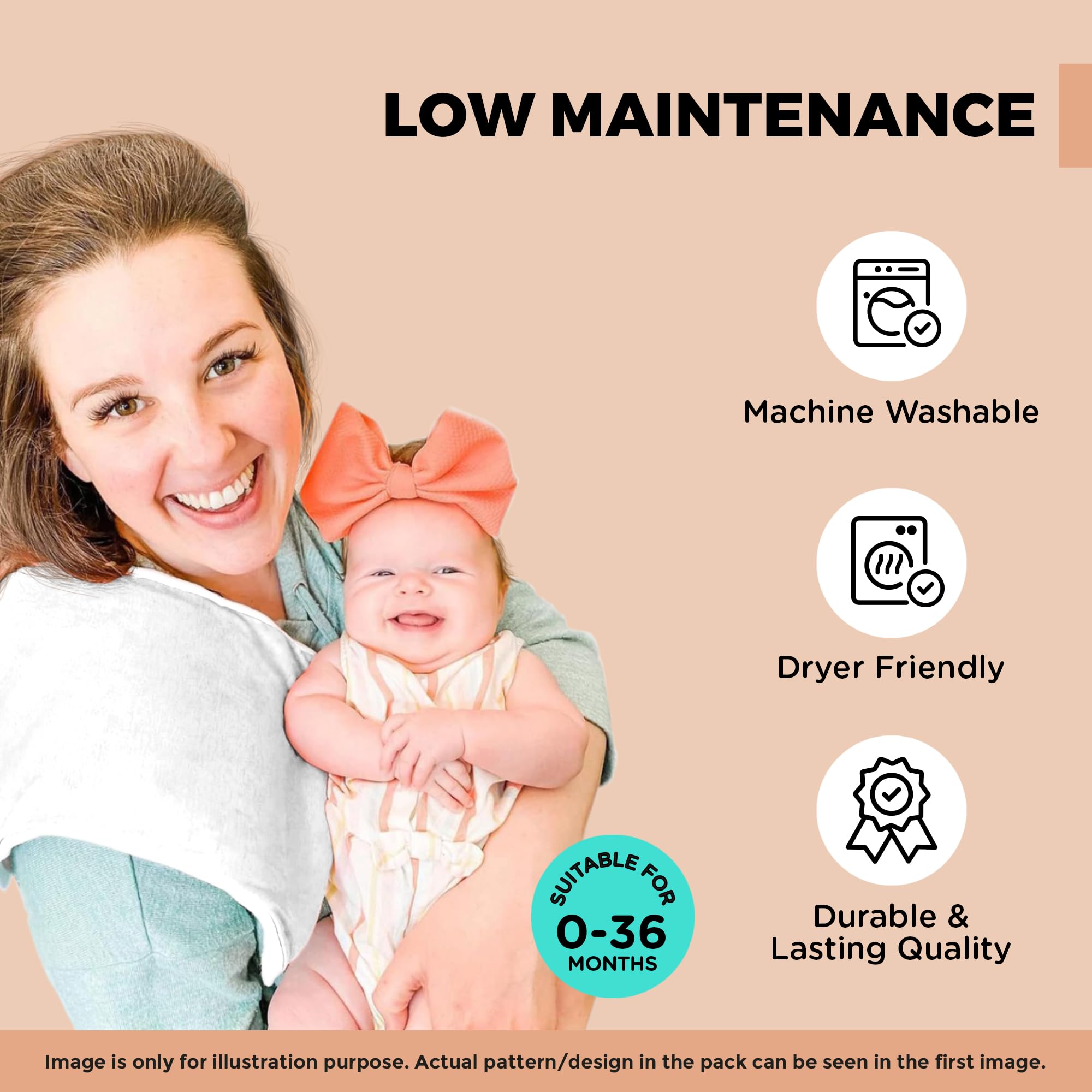 KiddyStar 5 Pack Organic Cotton Baby Burp Cloths – 3 Layer, 21x10 Large, Ultra Soft & Absorbent Burping Rags for Newborns – Infant Towels for Milk Spit Up