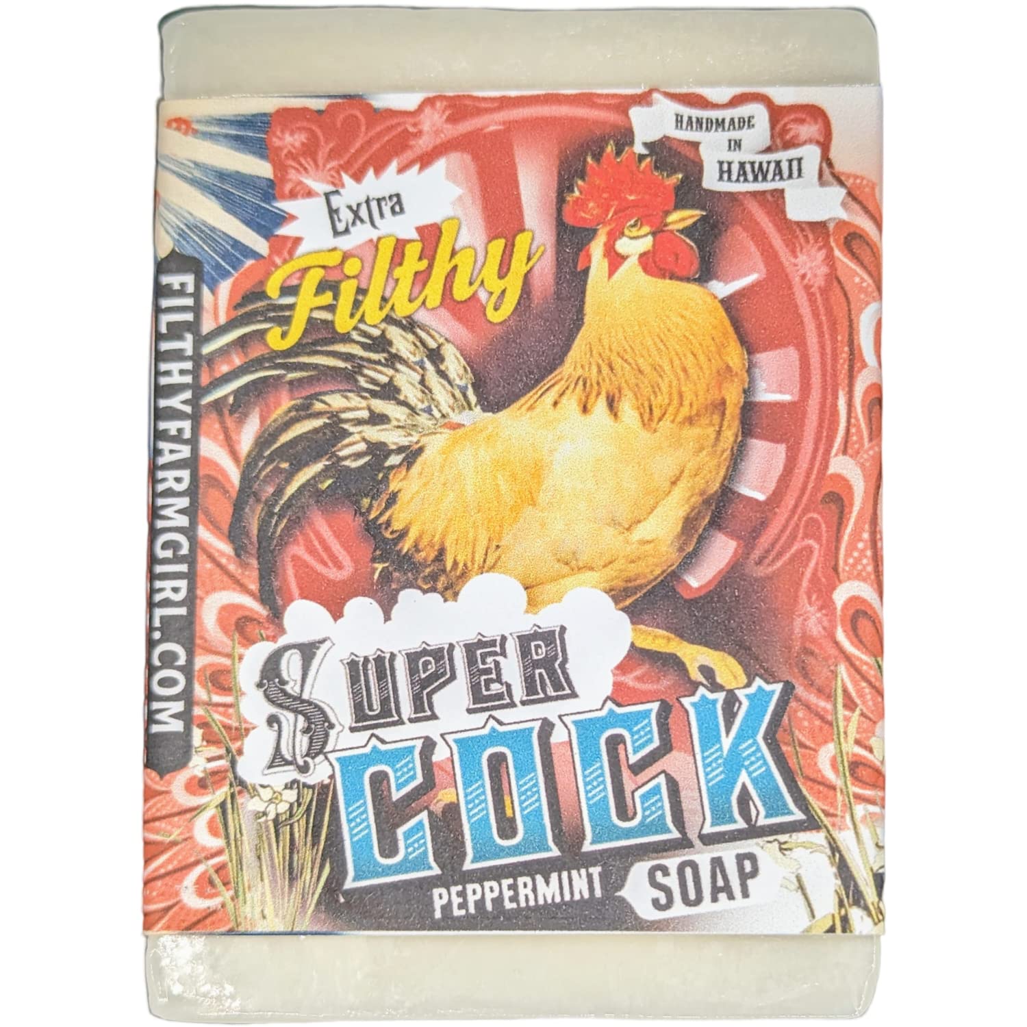 Super Cock All Natural Glycerin Bar Soap Peppermint Cocoa Butter
