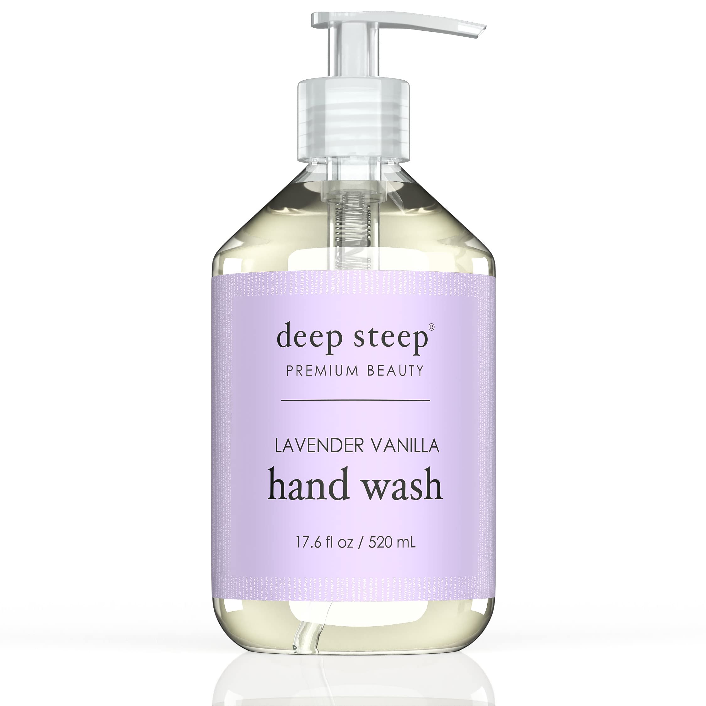 Deep Steep Argan Oil Liquid Hand Wash, Lavender Vanilla, 17.6 Fluid Ounce