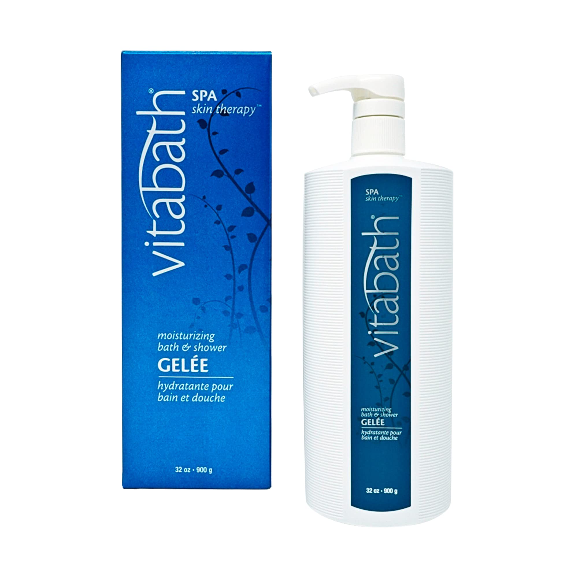 Vitabath Spa Skin Therapy Bath & Shower Gelee Moisturizing Body Cleanser - Floral Extracts & Sandalwood - 32 oz