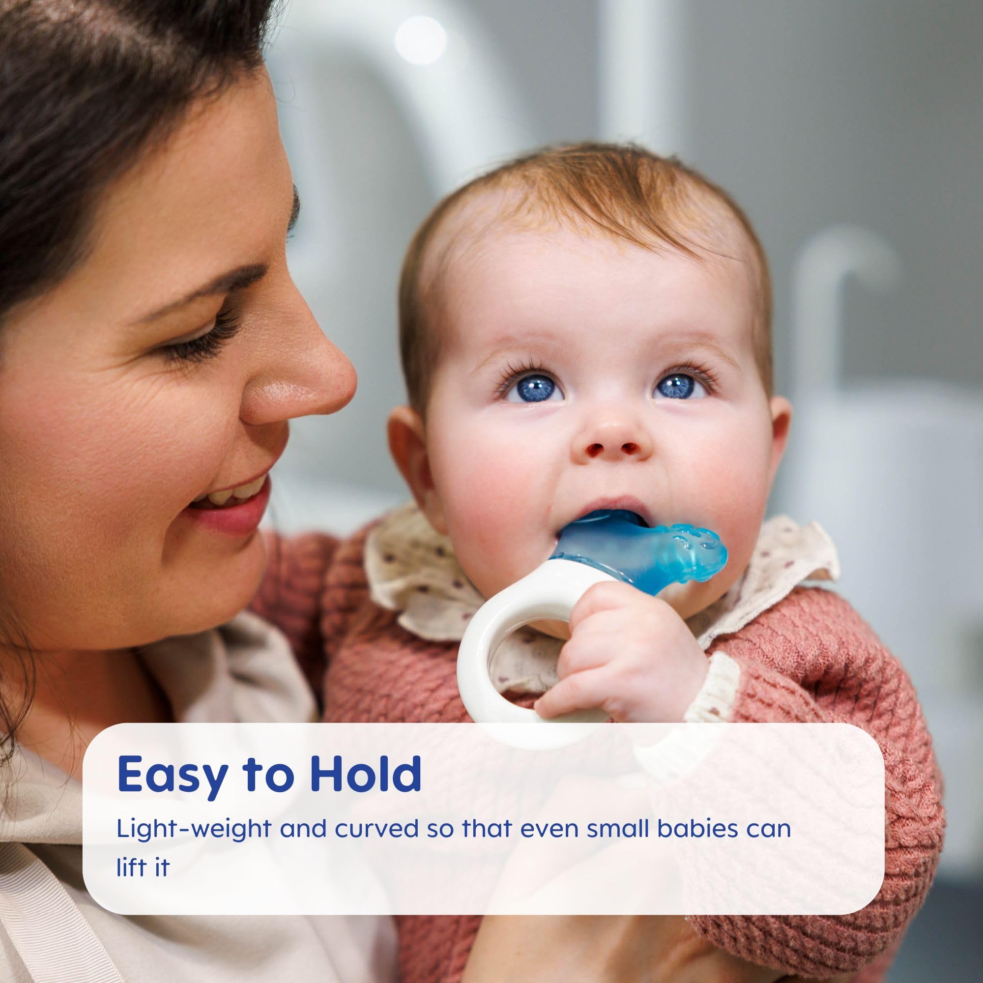 Mini Cooler Teether with Clip, Girl, 2+ Months, 1-Count