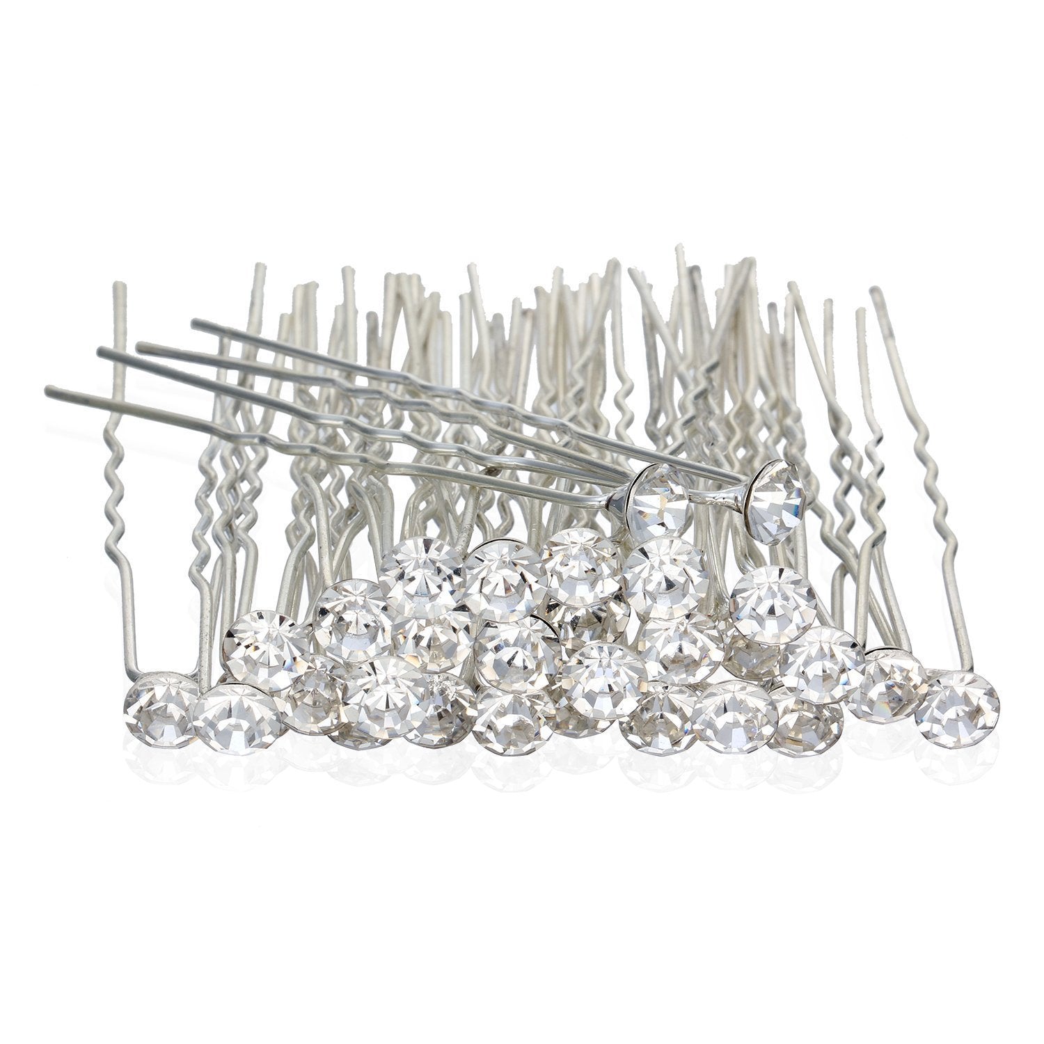 GBSTORE 12 Pcs Transparent Crystal Rhinestones Hair Pins, Beautiful Hair Accessories for Every Occasion by GBSTORE