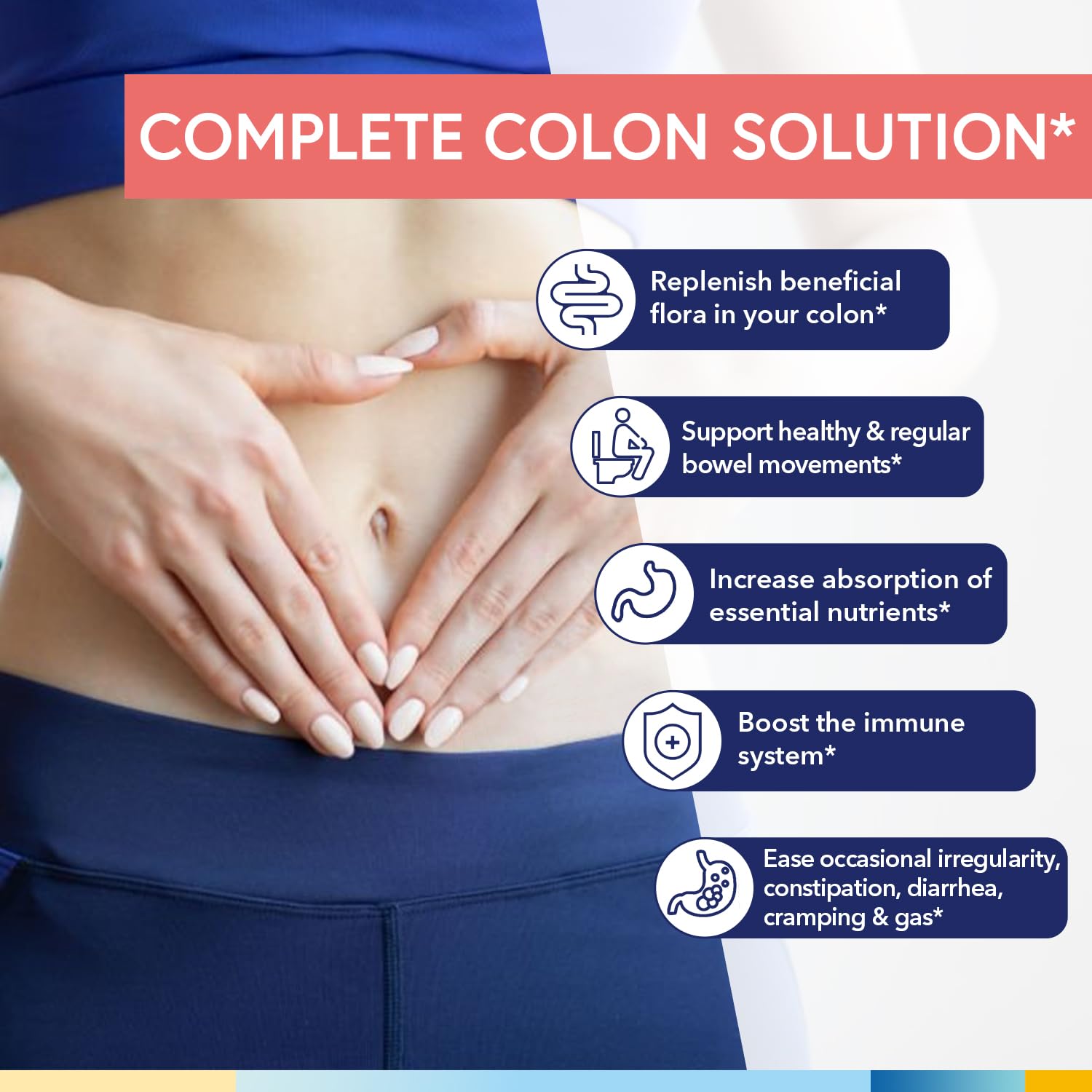 Terranics Daily Probiotics for Men & Women, 150 Billion 25 Strains Colon Care Probiotics, with Prebiotics & Enzymes, Healthy Regularity, Delayed Release, Shelf Stable, 60 Veggie Caps