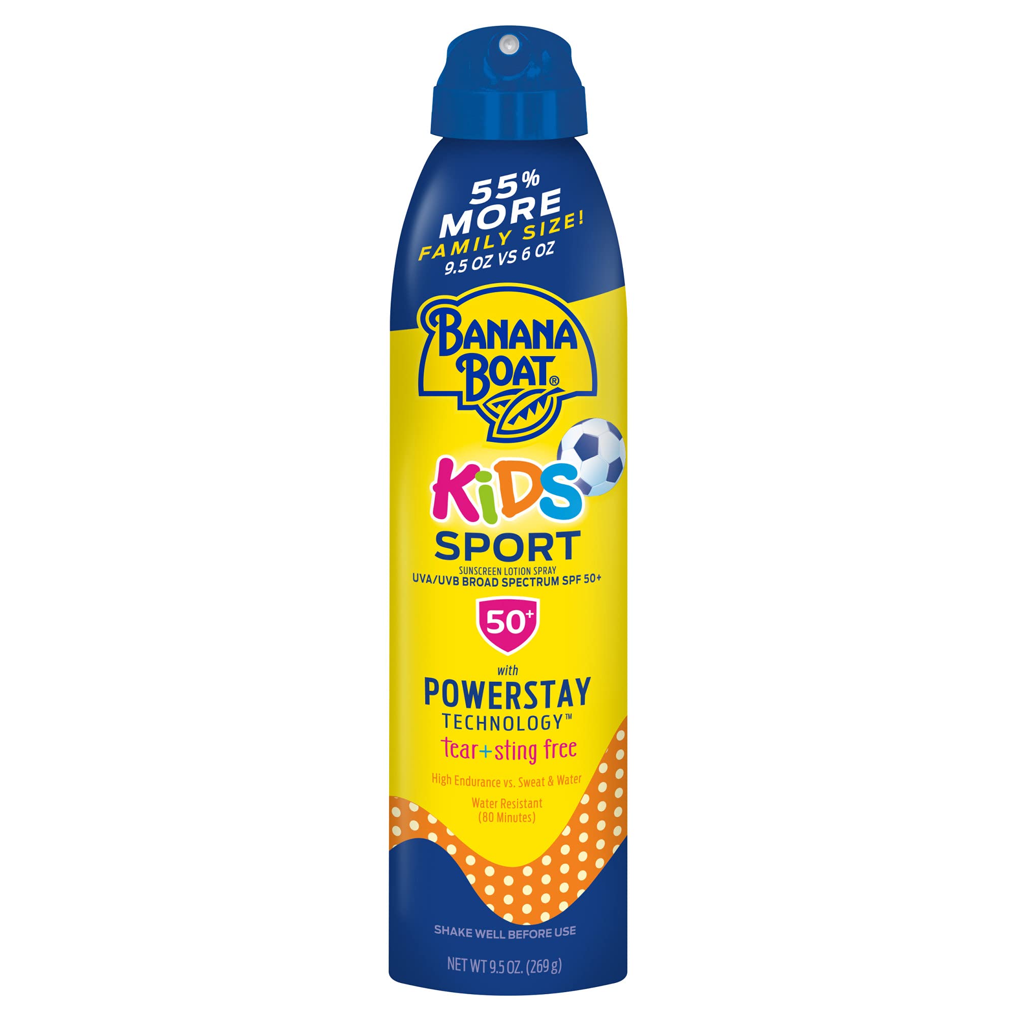 Banana Boat Kids Sport Tear-Free Sunscreen Spray, Spf 50, 9.5 Ounce