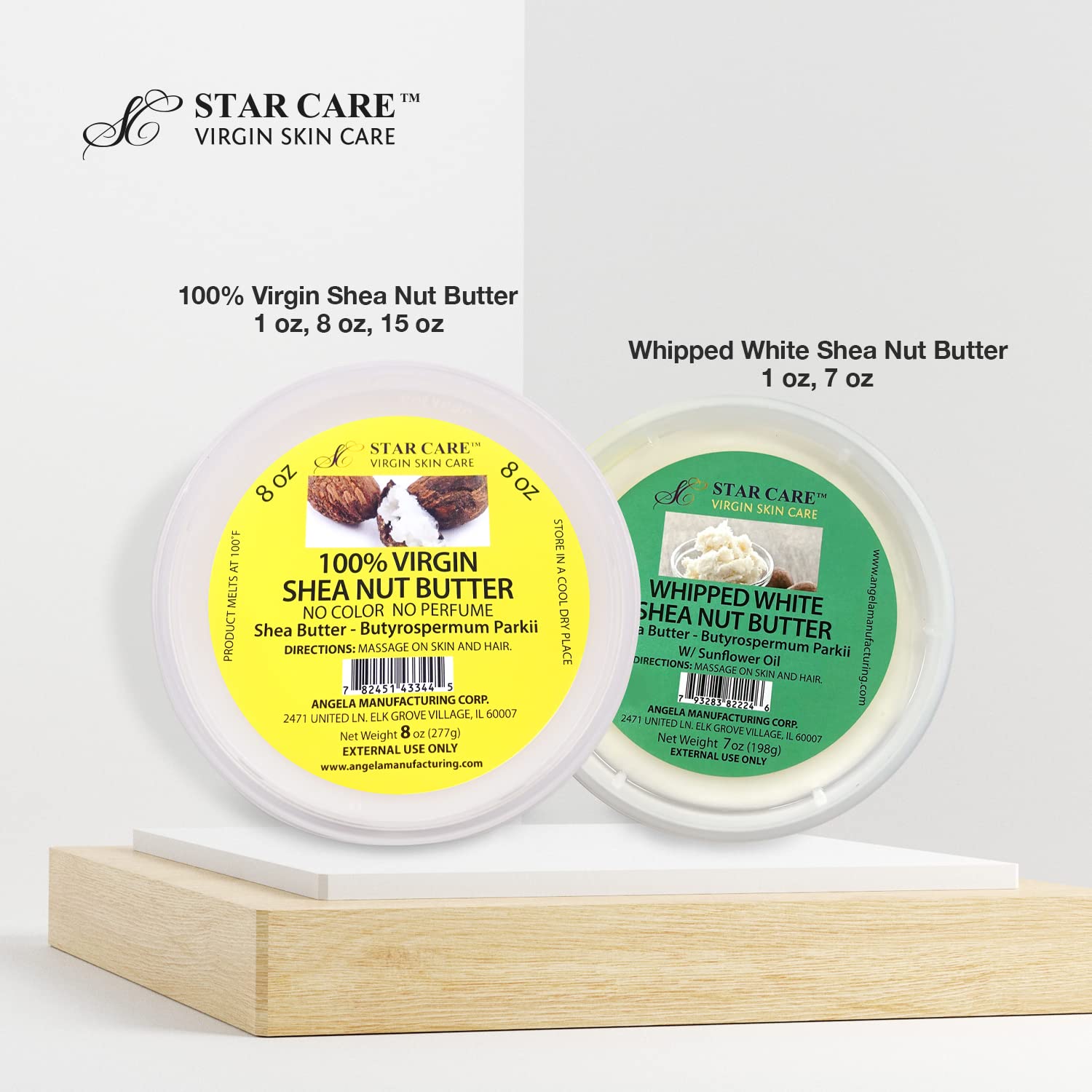 STAR CARE 100% Virgin Shea Nut Butter No Color No Perfume (1oz)