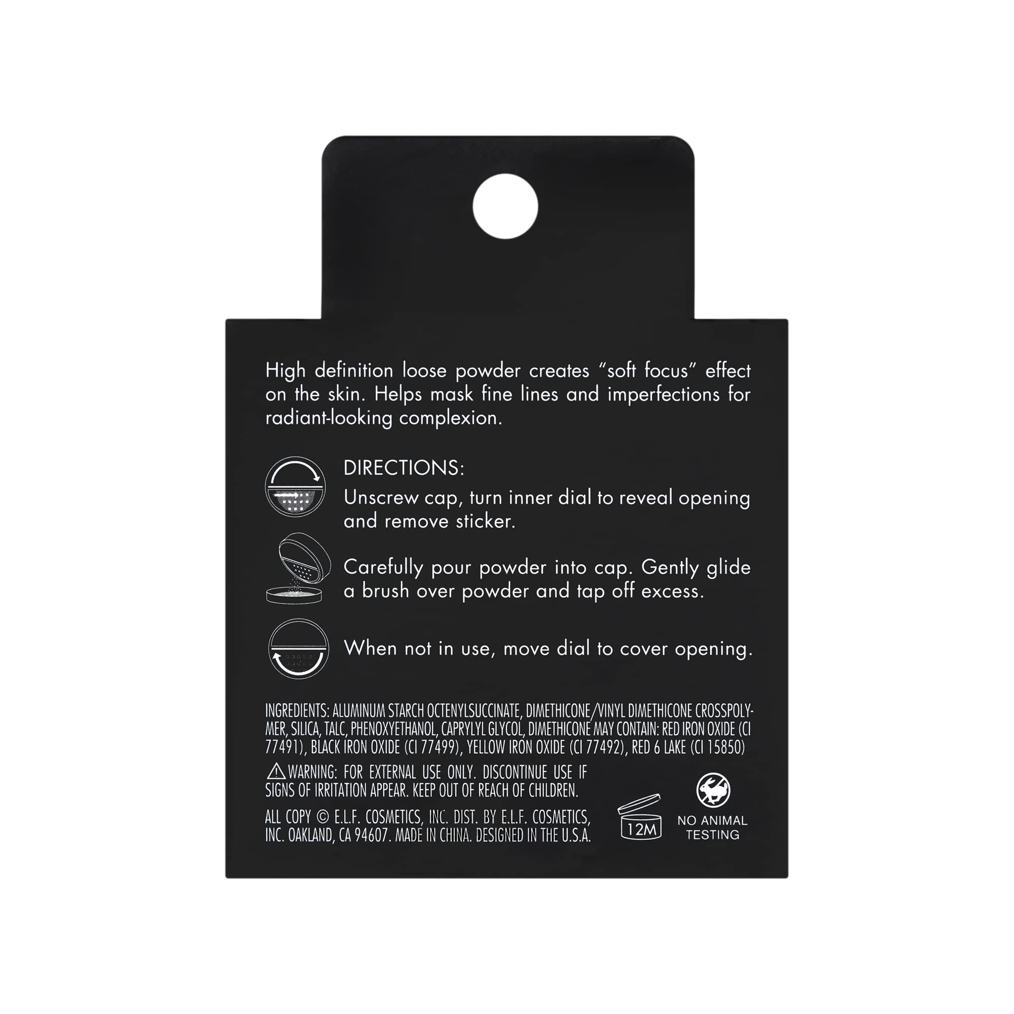 e.l.f. High Definition Powder, Loose Powder, Lightweight, Long-Lasting, Creates Soft Focus Effect, Masks Fine Lines & Imperfections, 0.28 Oz, Soft Luminance