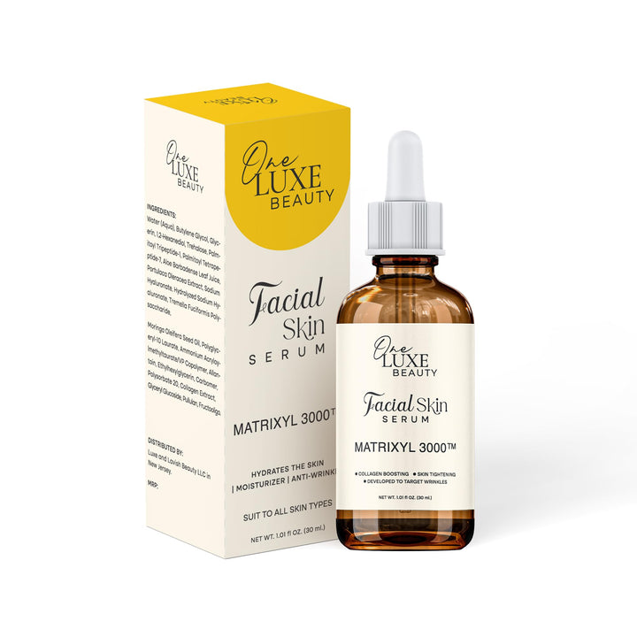 One Luxe Beauty Matrixyl 3000 Serum: Moisturizing Anti-Aging Solution for Dry Skin, Hyaluronic Acid Boost, Anti-Wrinkle Care - Personalized Hydration Support for All Skin Types