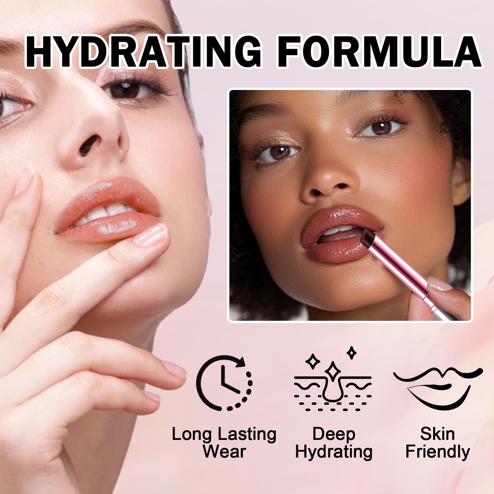 IONSGAKO Honey Lipstick Tinted Black Lip Balm Hydrating Sheer Natural Glossy Finish Lipstick for Women Buildable Lip Color Moisturizing Lip Care Balm for Dry Lips, Vegan & Cruelty-Free, Black Candy