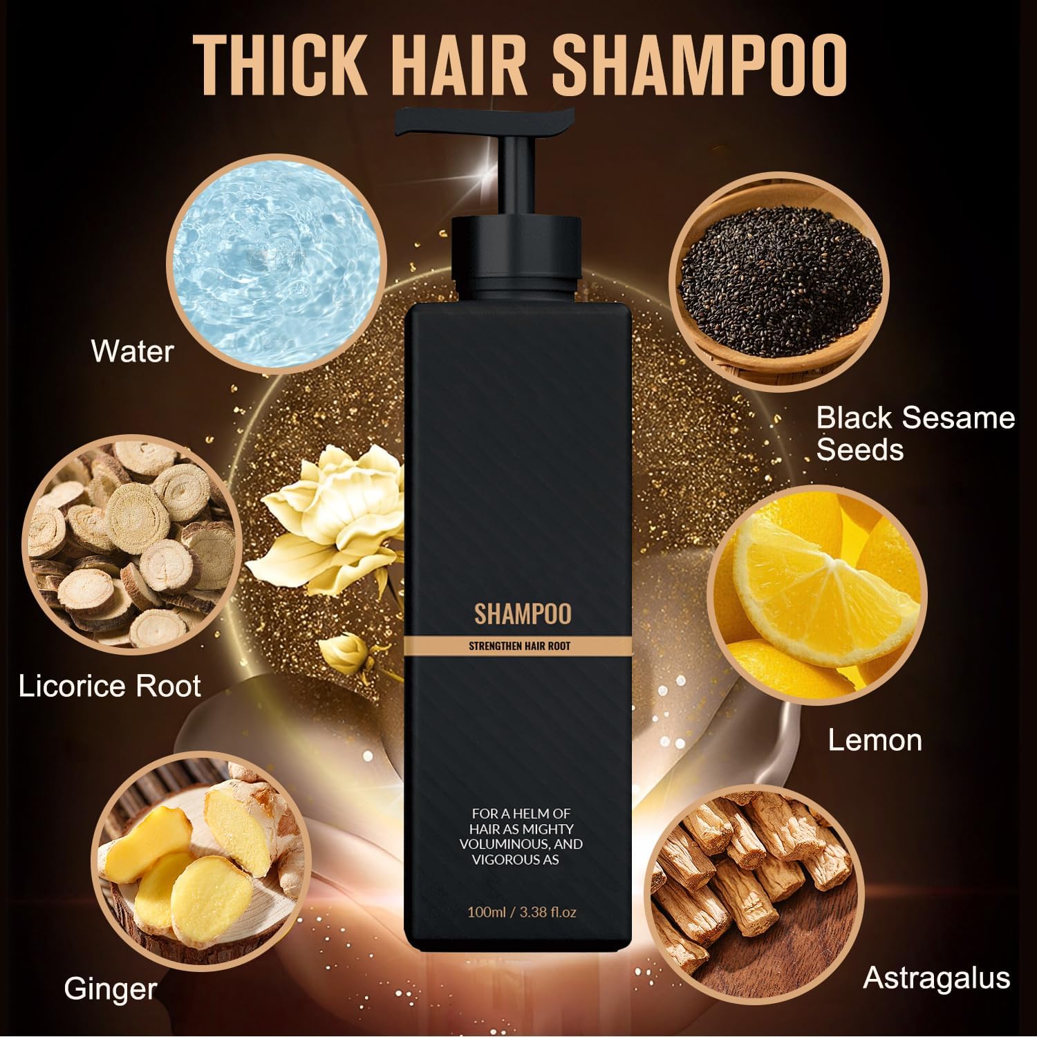 2 Pcs Root Activator Shampoo, Hair Growth Root Activator Shampoo, For Anti-Hair Loss, Natural Formula for Men and Women