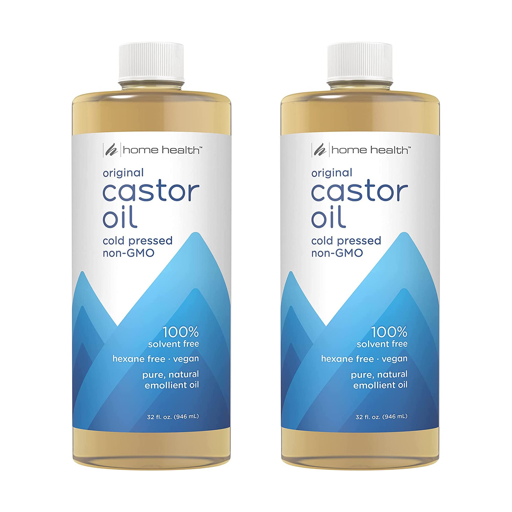 Home Health Castor Oil, Cold Pressed and Cold Processed, 32-Ounces (Pack of 2)