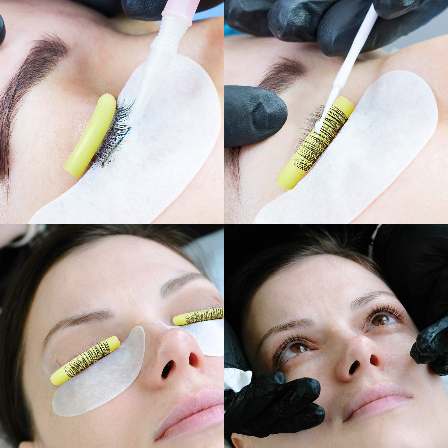 24 Pieces Eyelash Perming Pads Silicone Eyelash Perm Lift Pads Eyelash Curler Refills Pads for Eyelash Lifting, S, M, L