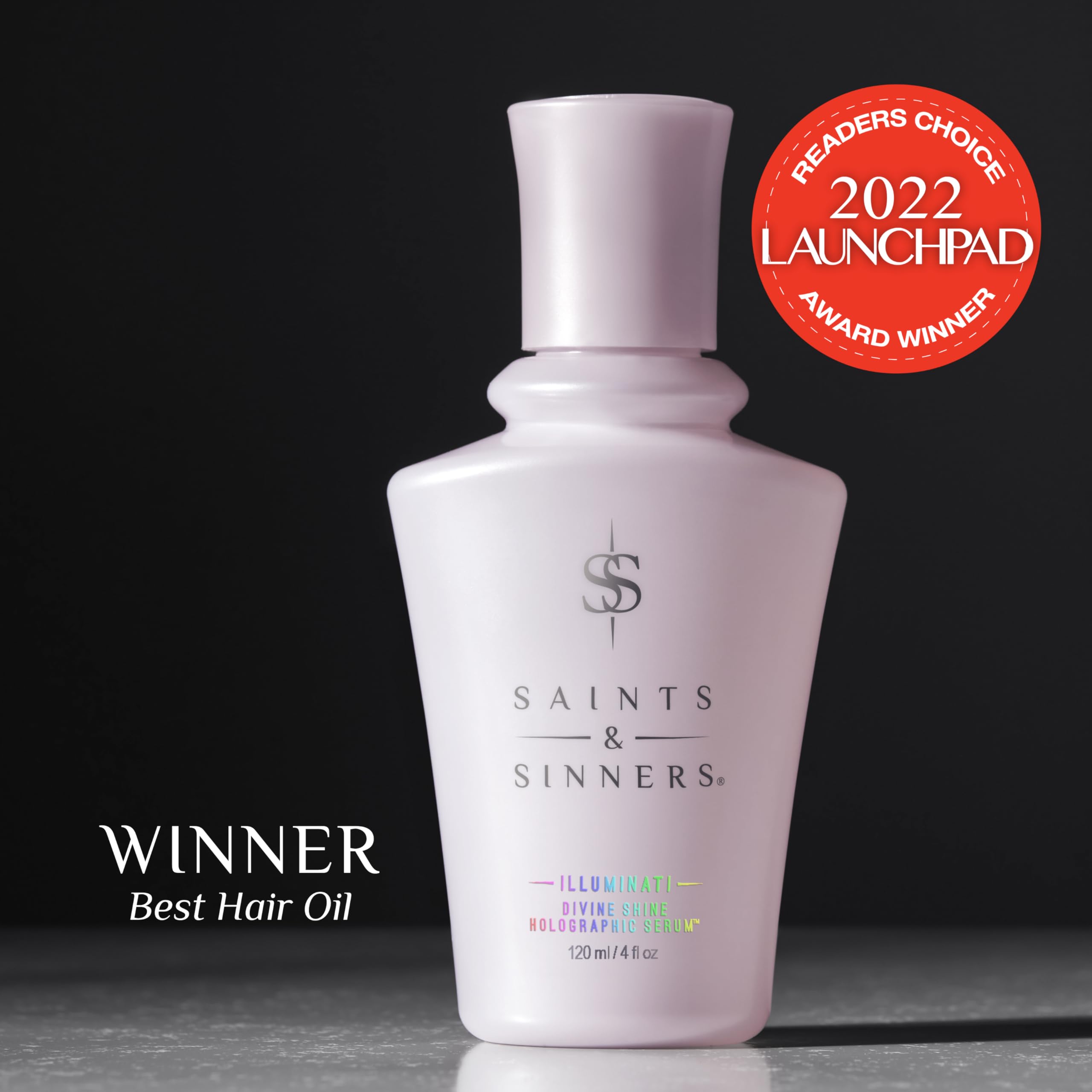Saints & Sinners Award-Winning Illuminati Divine Shine Holographic Serum - Smoothing Hair Serum, Thermally & Environmentally Protects, Adds Shine