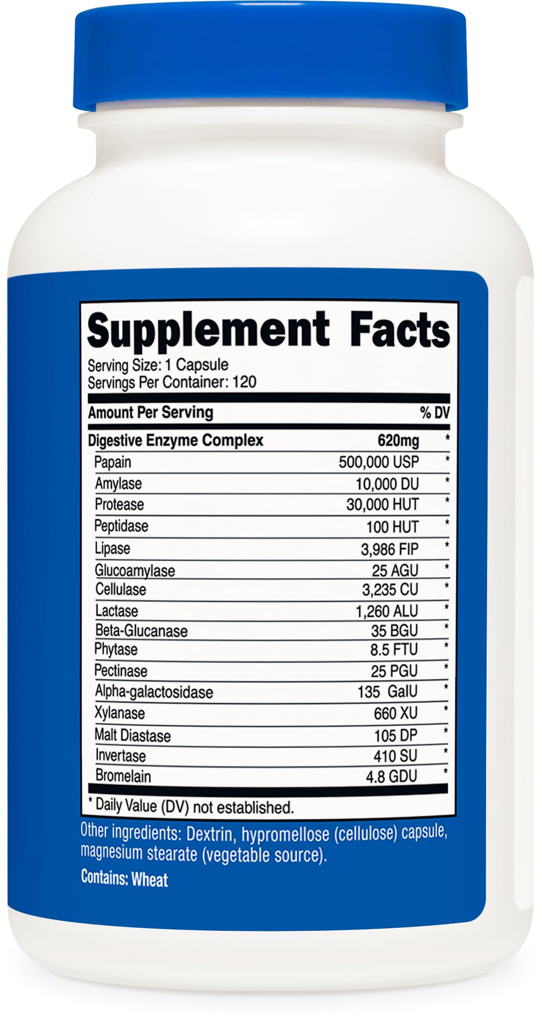 Nutricost Digestive Enzymes 620mg, 120 Capsules - Complete Digestive Enzyme Supplement