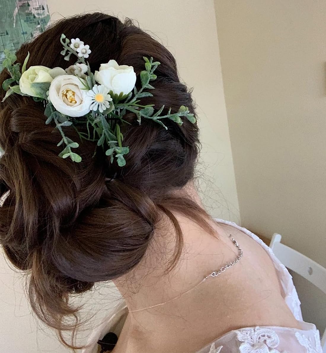 FIDDY898 Floral Crown Green Head Piece Bridal Accessories Wedding Crown (Head-Comb)