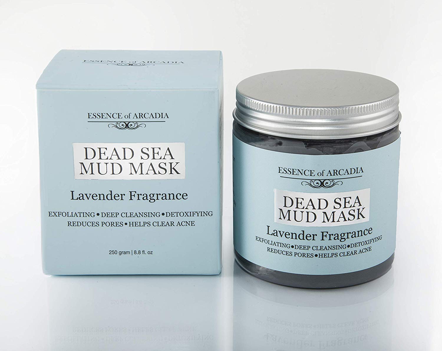 Dead Sea Mineral Mud Mask Scented With Lavender For Face And Body - 100% Natural Minerals - Minimize Pores, Remove Blackheads, Reduce Acne And Wrinkles For Men And Women, A Healthier Complexion 8.8 Oz