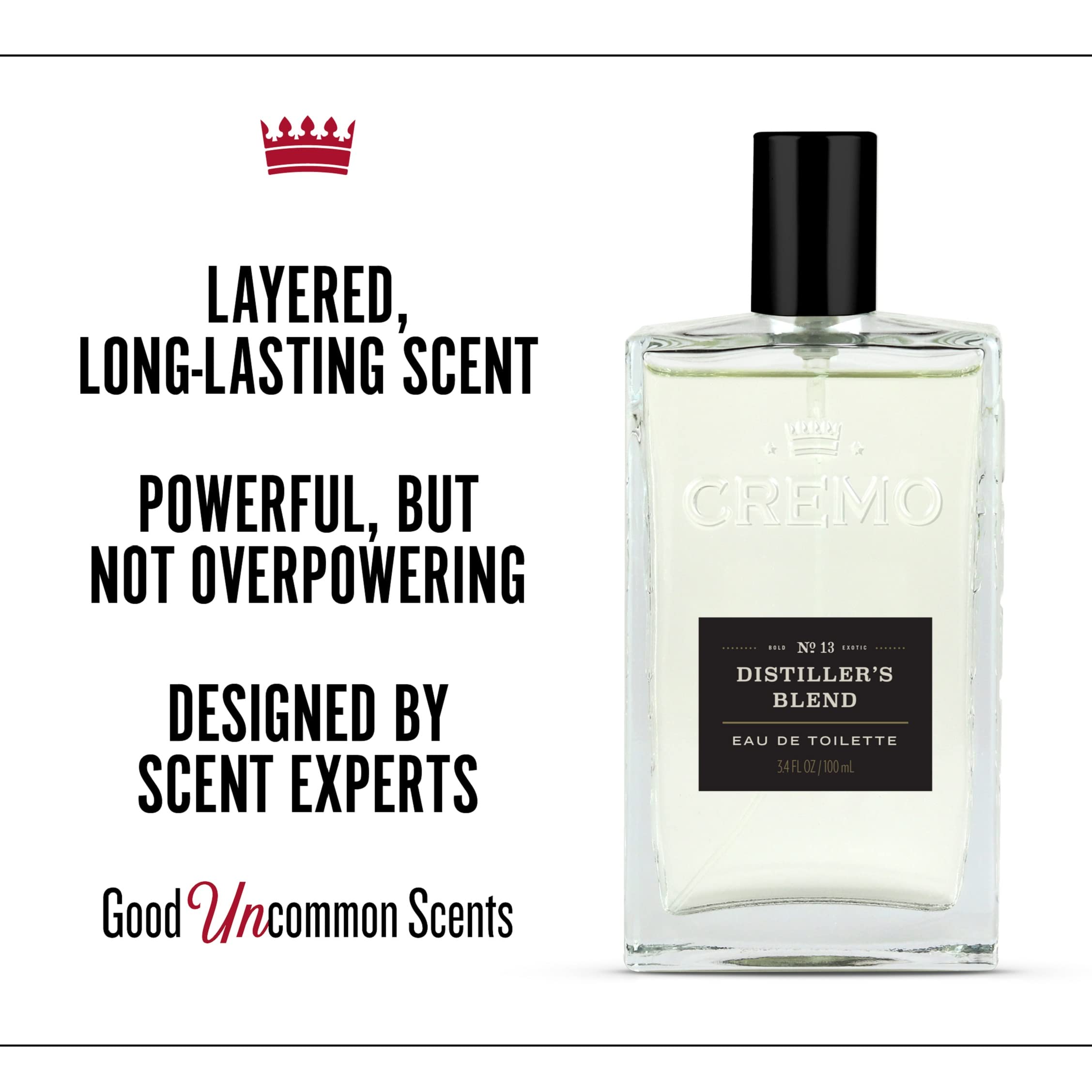 Cremo Reserve Blend Cologne Spray A Rich Elevated Blend with Notes of Kentucky Bourbon Smoked Vetiver and American Oak 3.4 Fluid Oz, 1 Count