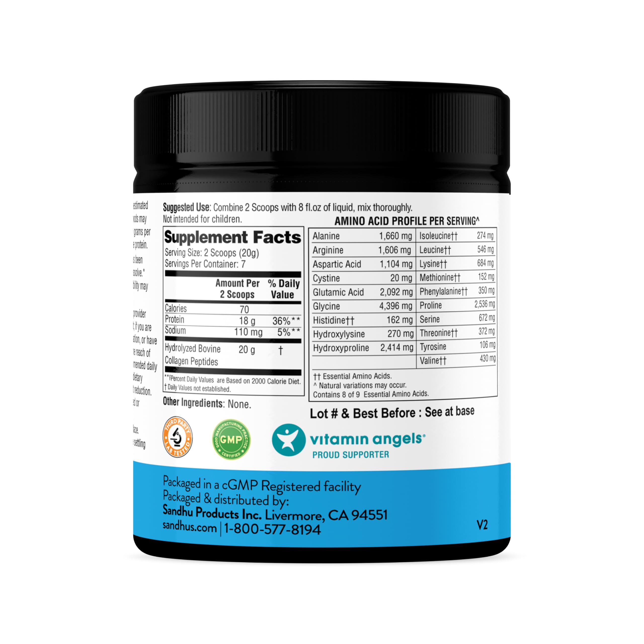 Sandhu's Collagen Peptides Powder|4.9 oz Unflavored| Grass-Fed Hydrolyzed Bovine Collagen | Supports Youthful Skin, Hair, Nails, Mobility, Flexibility, & Bone Health