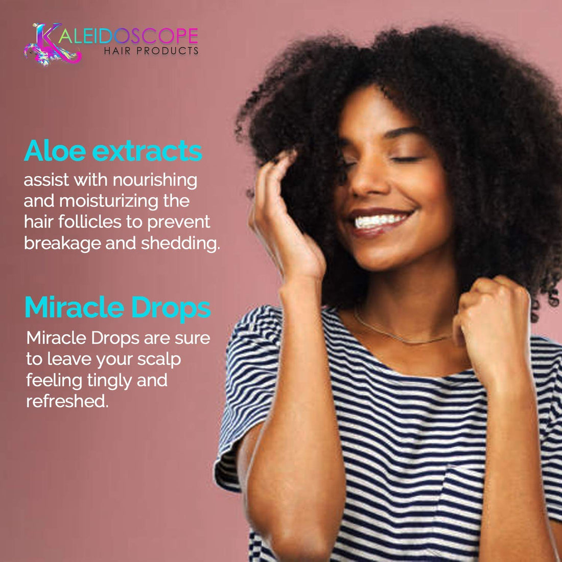 Kaleidoscope Miracle Drops Hair Oil for Strengthen Weak Hair 2oz Pack of 2