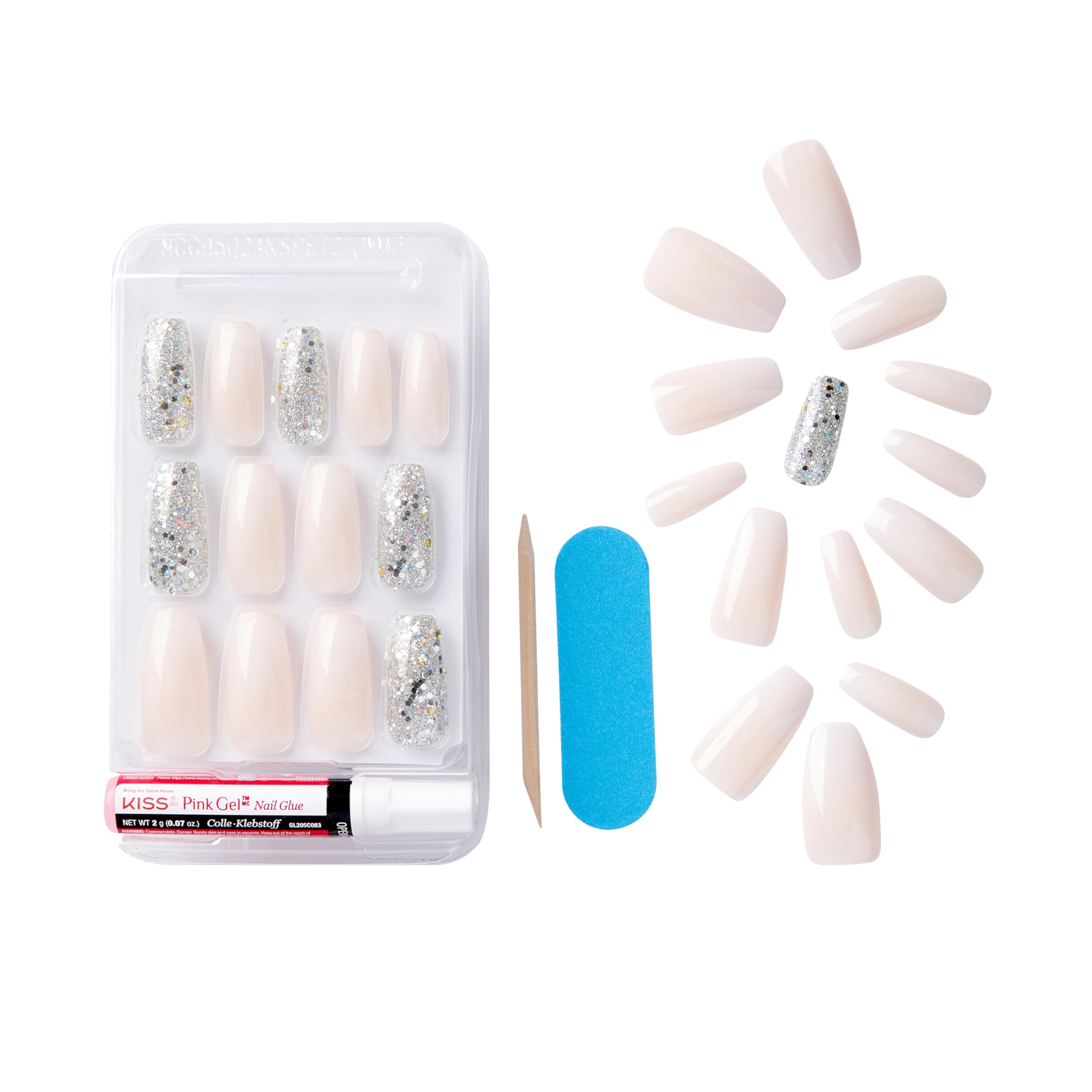 KISS Gel Fantasy Sculpted Nails- FRIENDS