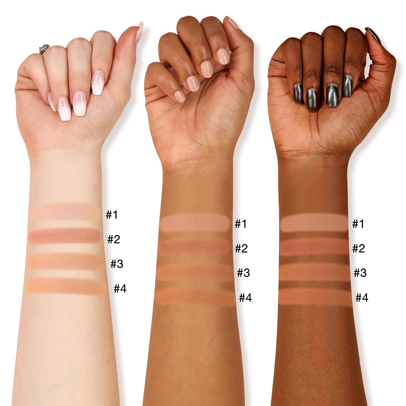 Boobeen Soft Matte Bronzer, Contour Palette for Face, Bronzing & Blush Powder for Contouring, Long-lasting Buildable Bronzed Shimmer