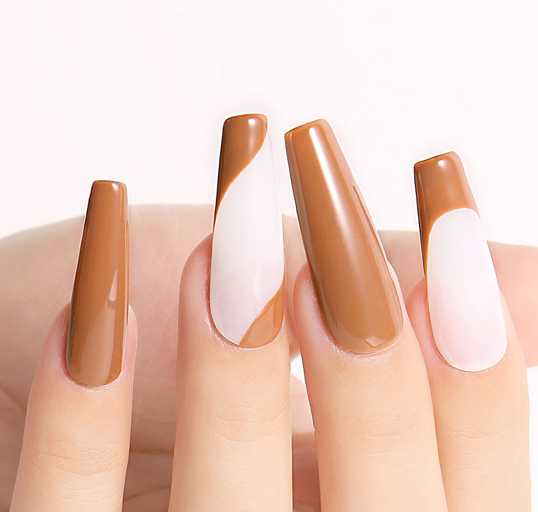 AIMEILI Soak Off U V LED Nude Brown Gel Nail Polish Color, Nudes Neutral Color Gel Kit for Halloween Nail Art Gifts for Women Mother Gift Set Of 12pcs X 8ml - Kit Set 1