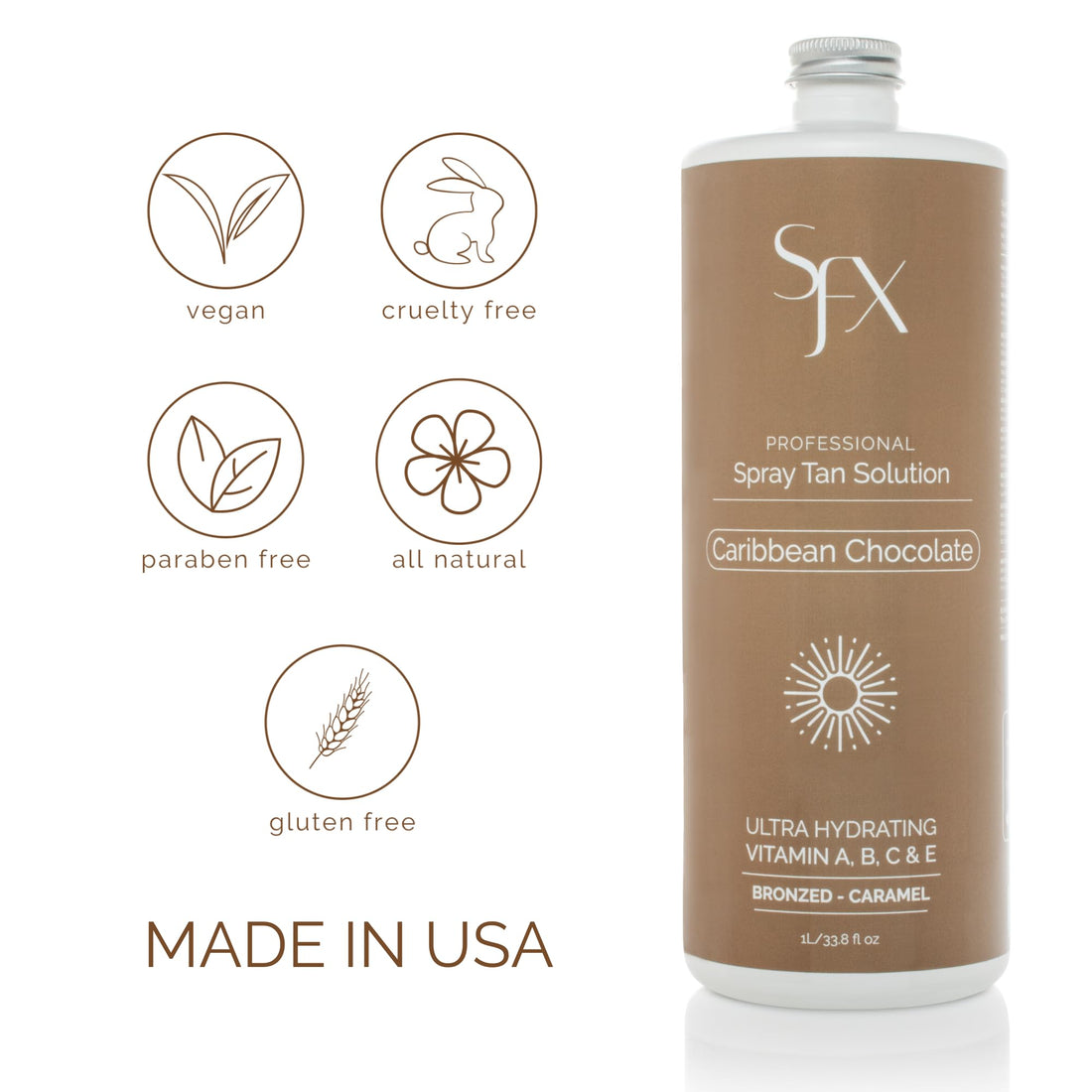 SunFX Caribbean Chocolat-Spray Tanning Solutions-Mid...
